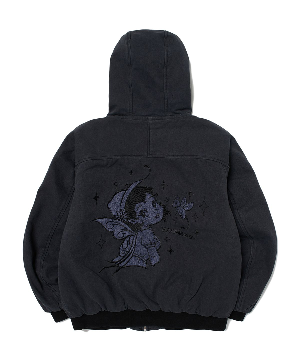 위캔더스(WKNDRS) FAIRY HOODED JK (CHARCOAL)