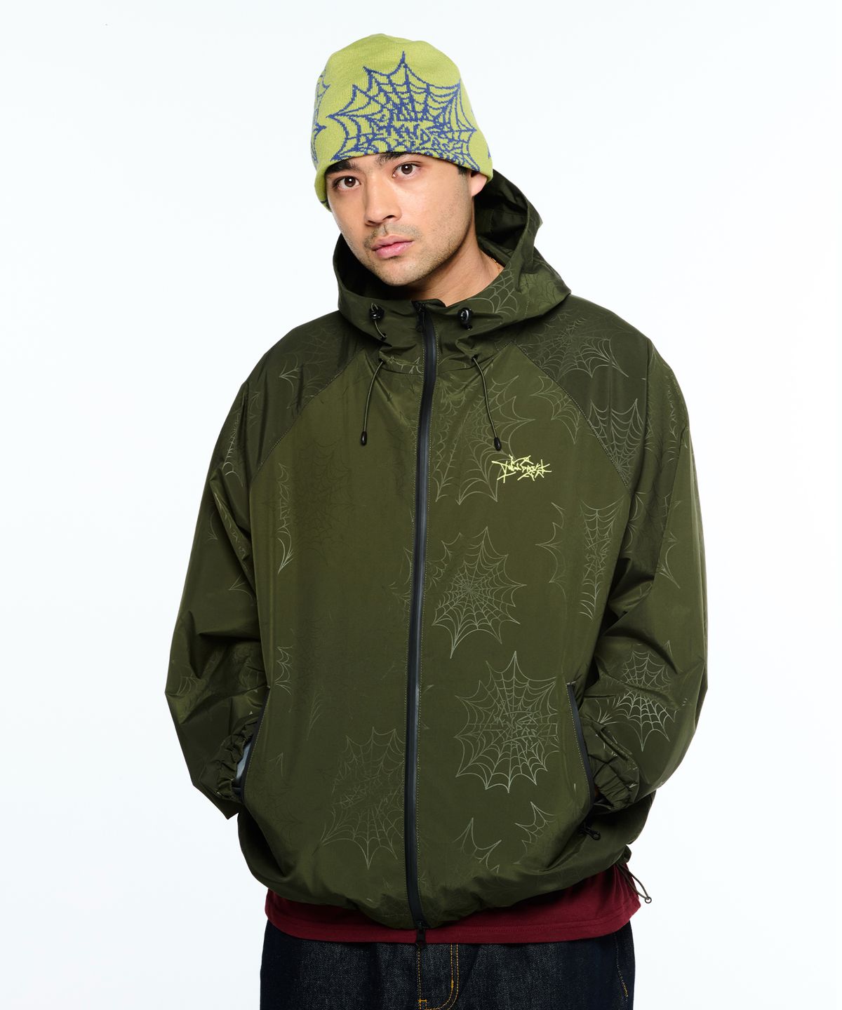 위캔더스(WKNDRS) COBWEB BEANIE (GREEN)