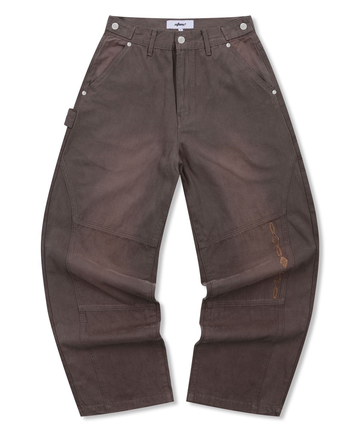 엑스톤즈(XTONZ) XP301 브로드 빈티지 워싱 코튼 팬츠 (BROWN)