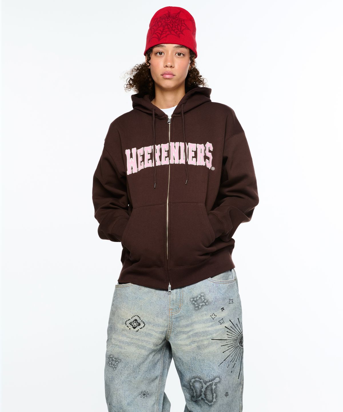 위캔더스(WKNDRS) COBWEB BEANIE (RED)
