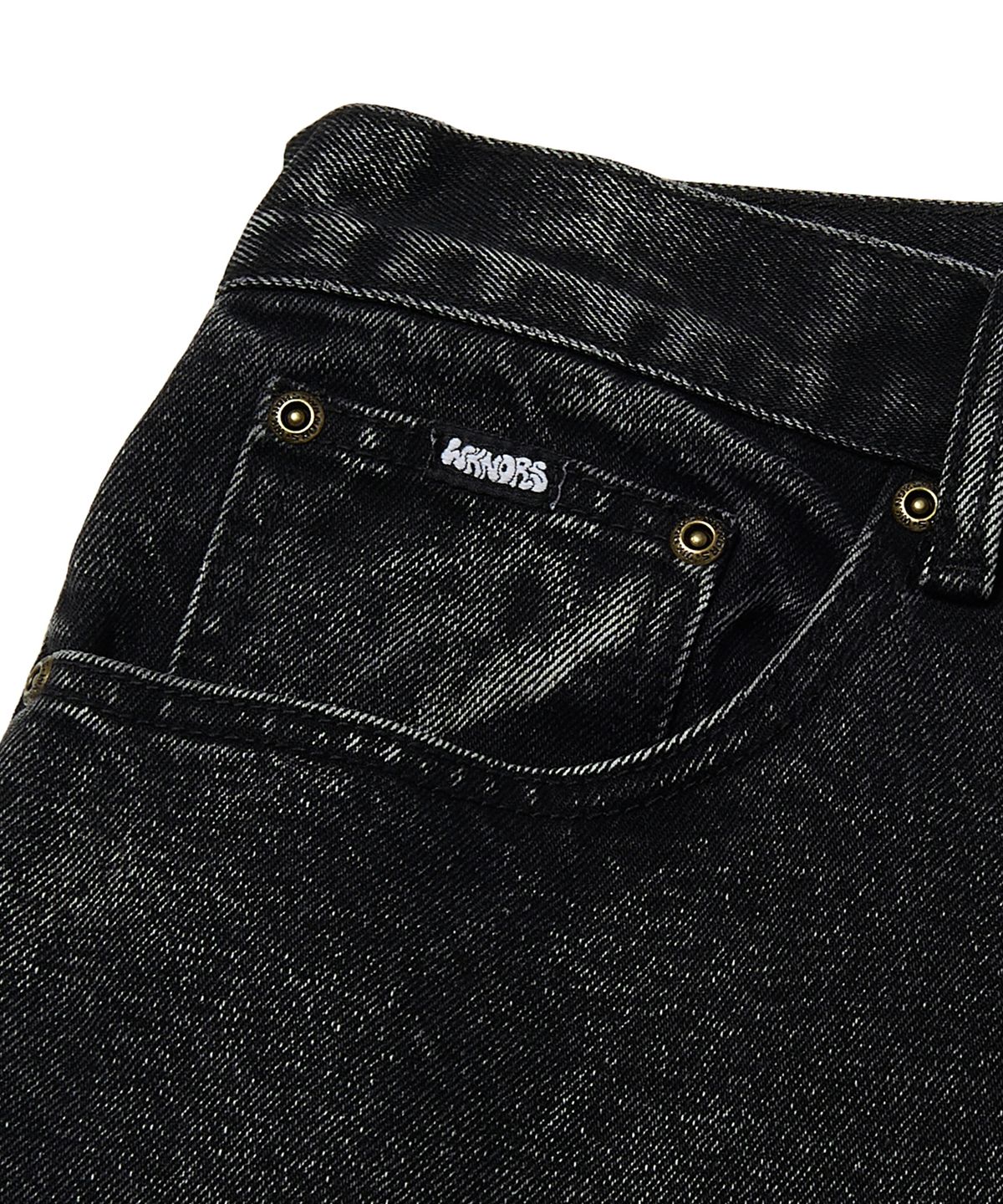 위캔더스(WKNDRS) BRUSHED DENIM PANTS (BLACK)