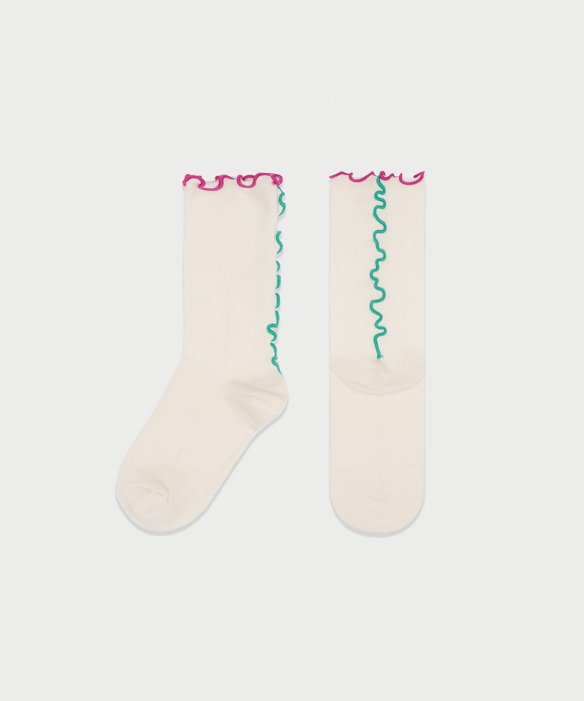 스튜디오 싹스탑(STUDIO SOCKSTOP) 투웨이 러플 크루삭스