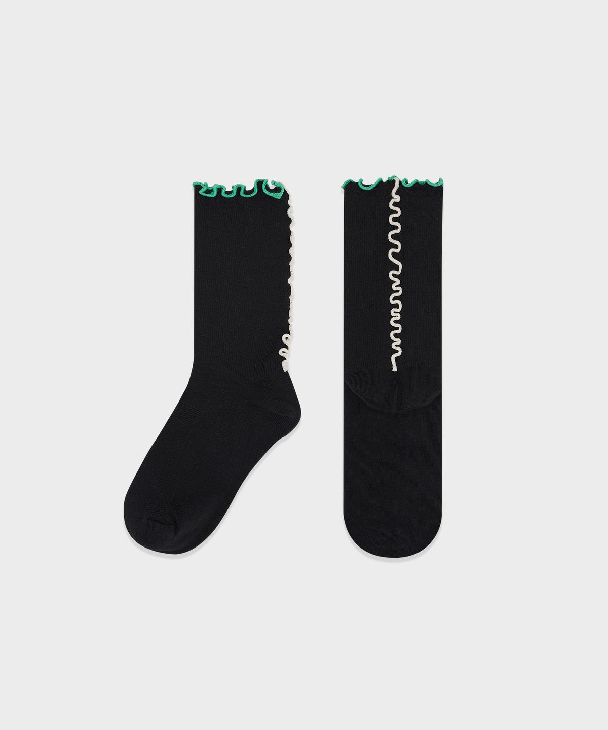 스튜디오 싹스탑(STUDIO SOCKSTOP) 투웨이 러플 크루삭스
