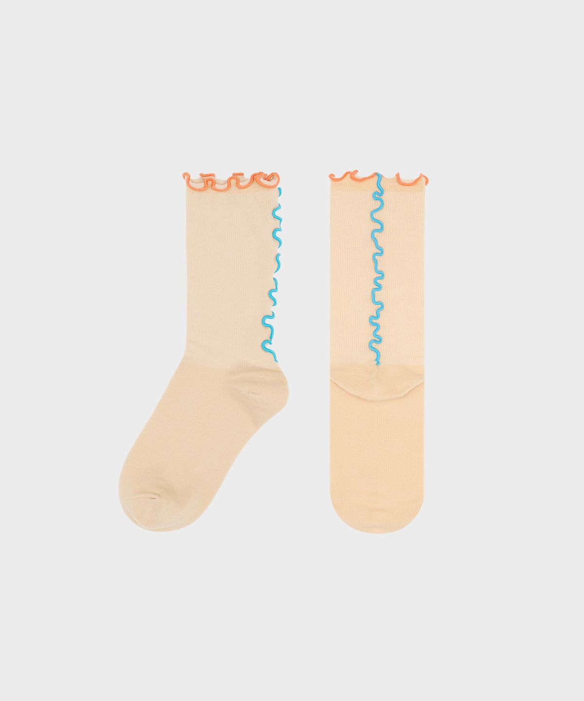 스튜디오 싹스탑(STUDIO SOCKSTOP) 투웨이 러플 크루삭스