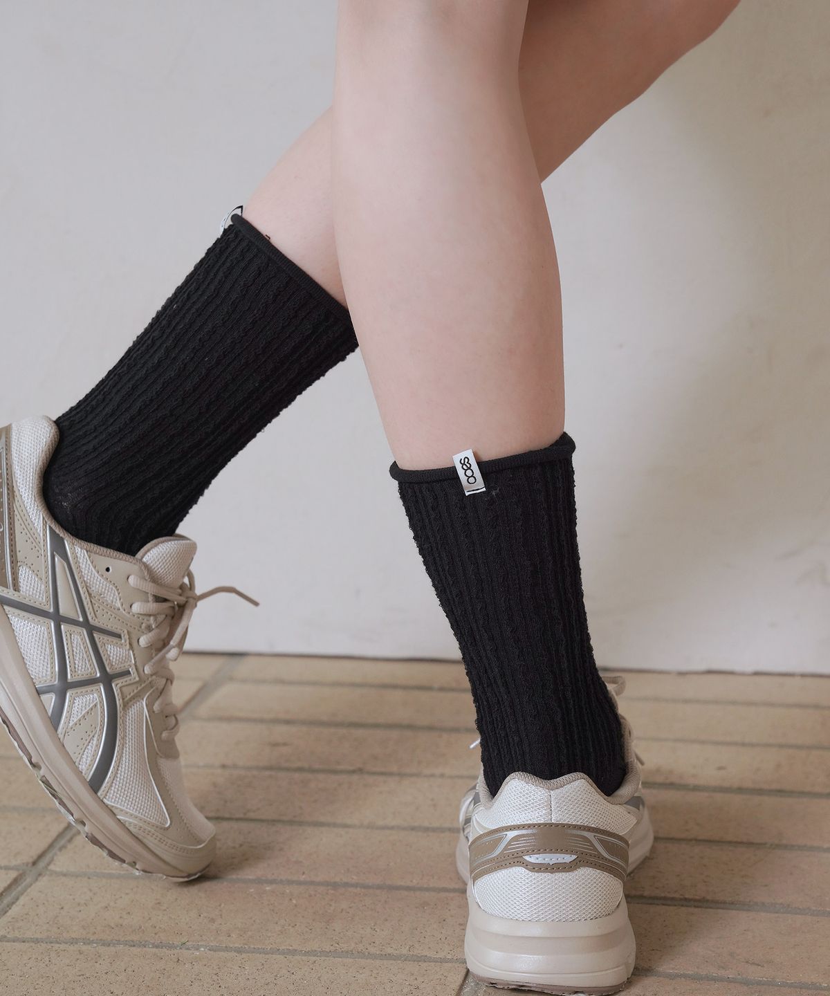 스튜디오 싹스탑(STUDIO SOCKSTOP) 라인 롤 크루 삭스
