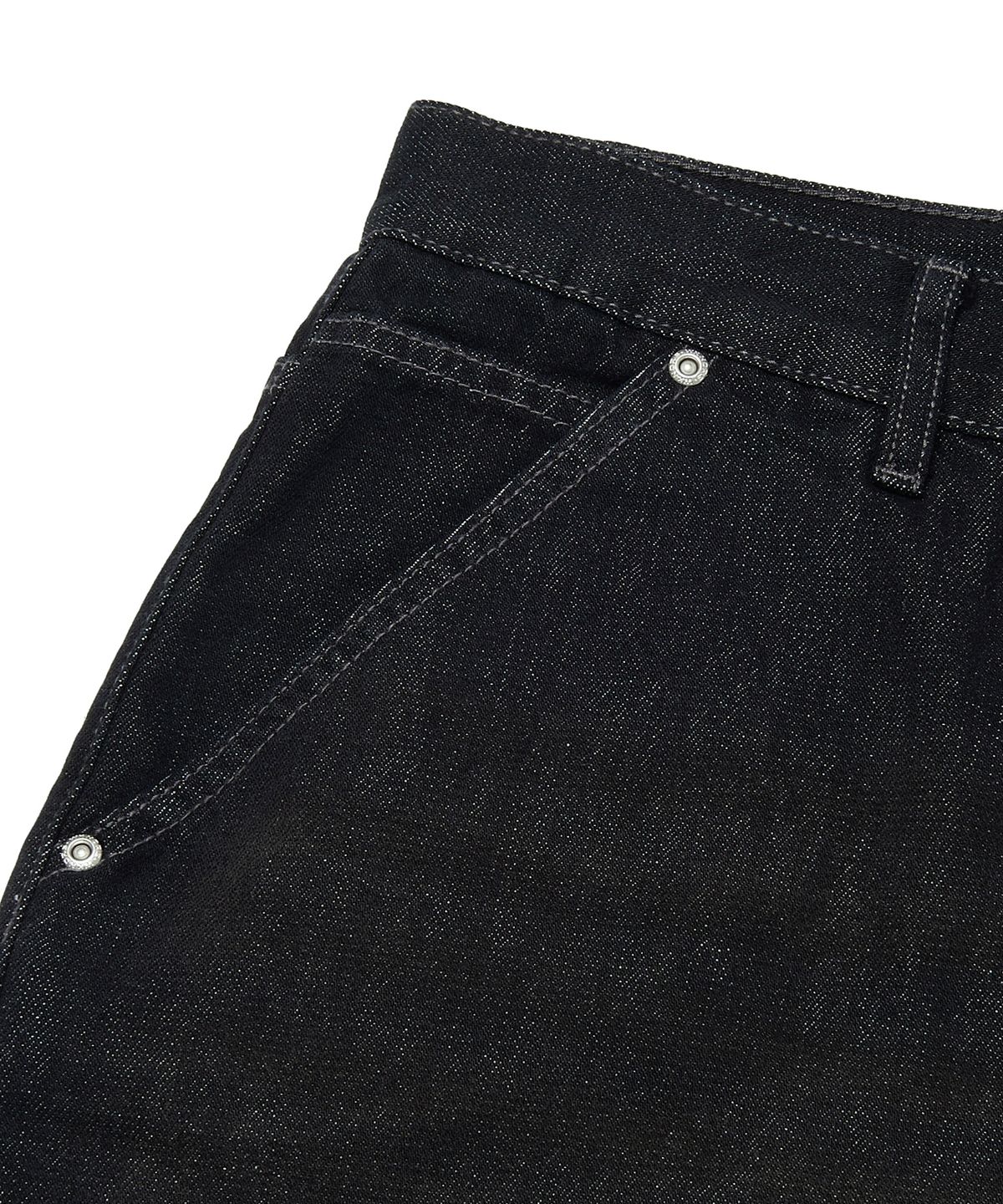 위캔더스(WKNDRS) RHINESTONE DENIM PANTS (BLACK)