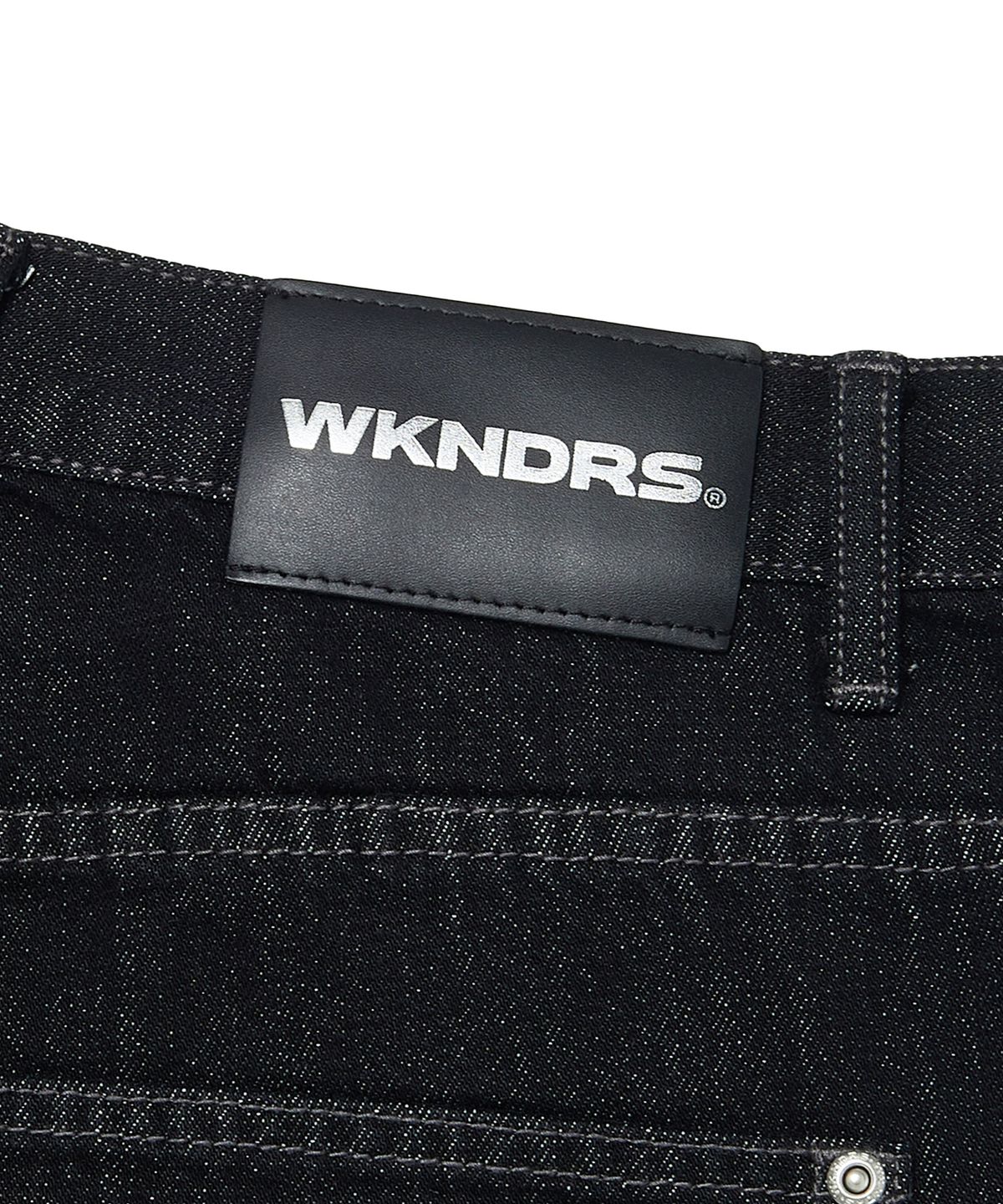 위캔더스(WKNDRS) RHINESTONE DENIM PANTS (BLACK)