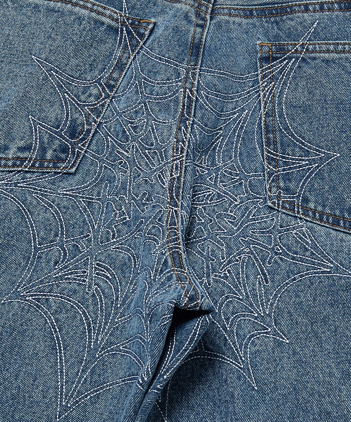 위캔더스(WKNDRS) COBWEB DENIM PANTS (DENIM)