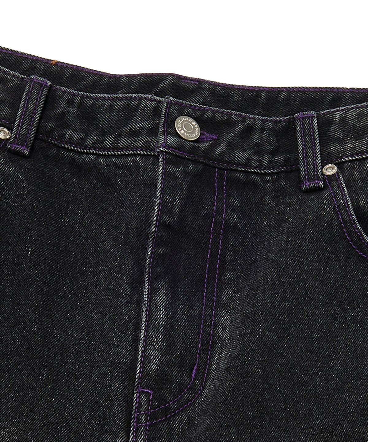 위캔더스(WKNDRS) COBWEB DENIM PANTS (BLACK)