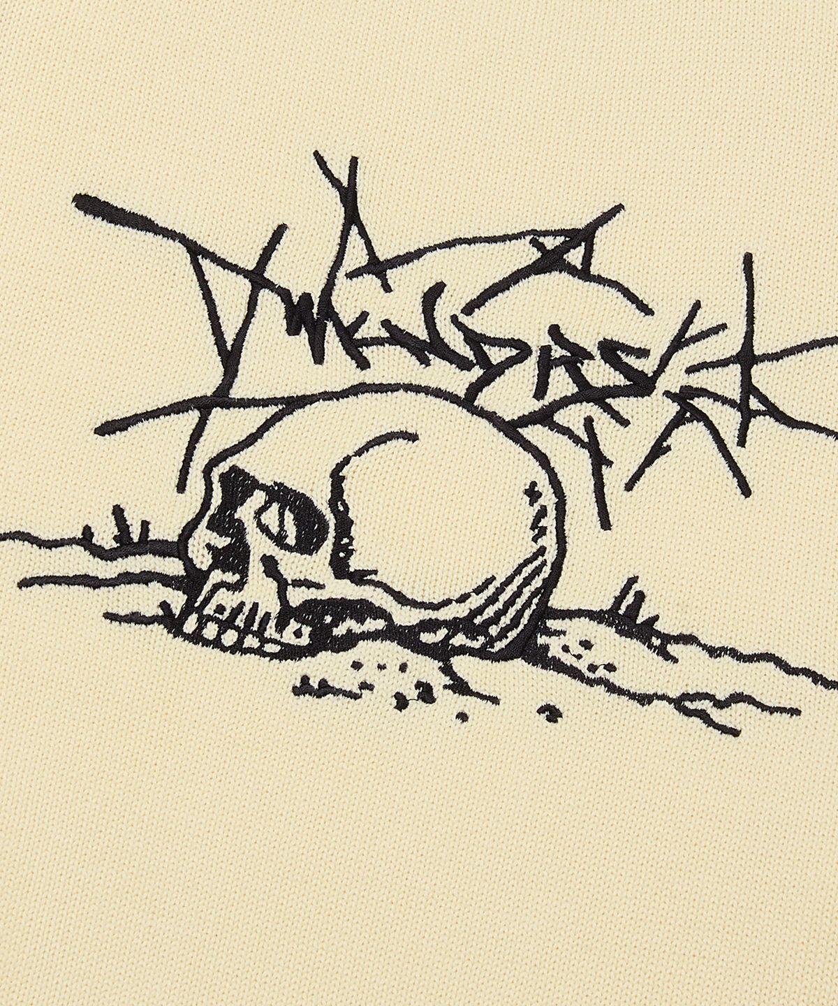 위캔더스(WKNDRS) SKULL KNITTED SWEATER (IVORY)