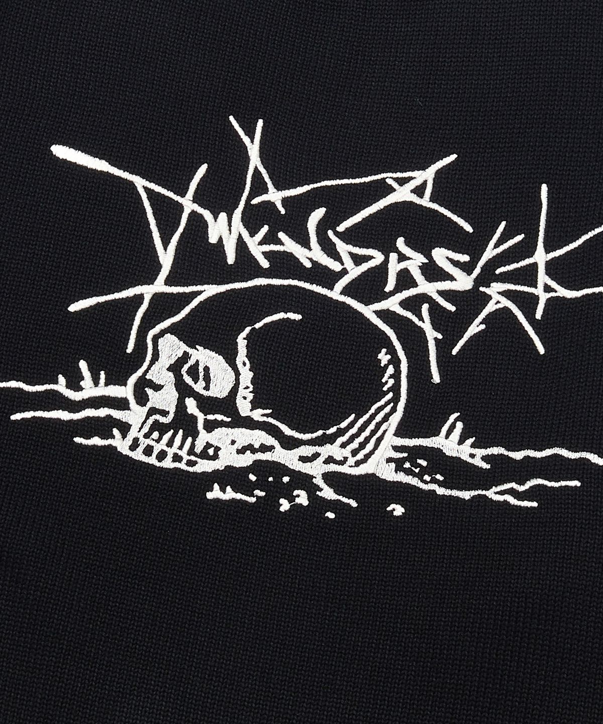 위캔더스(WKNDRS) SKULL KNITTED SWEATER (BLACK)