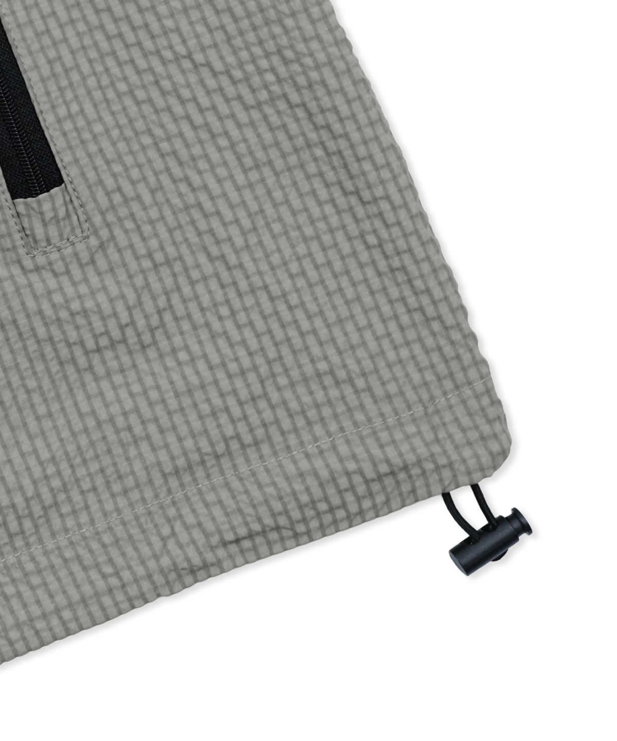 엑스톤즈(XTONZ) XJ132 체크 링클 윈드브레이커 (WARM GRAY)
