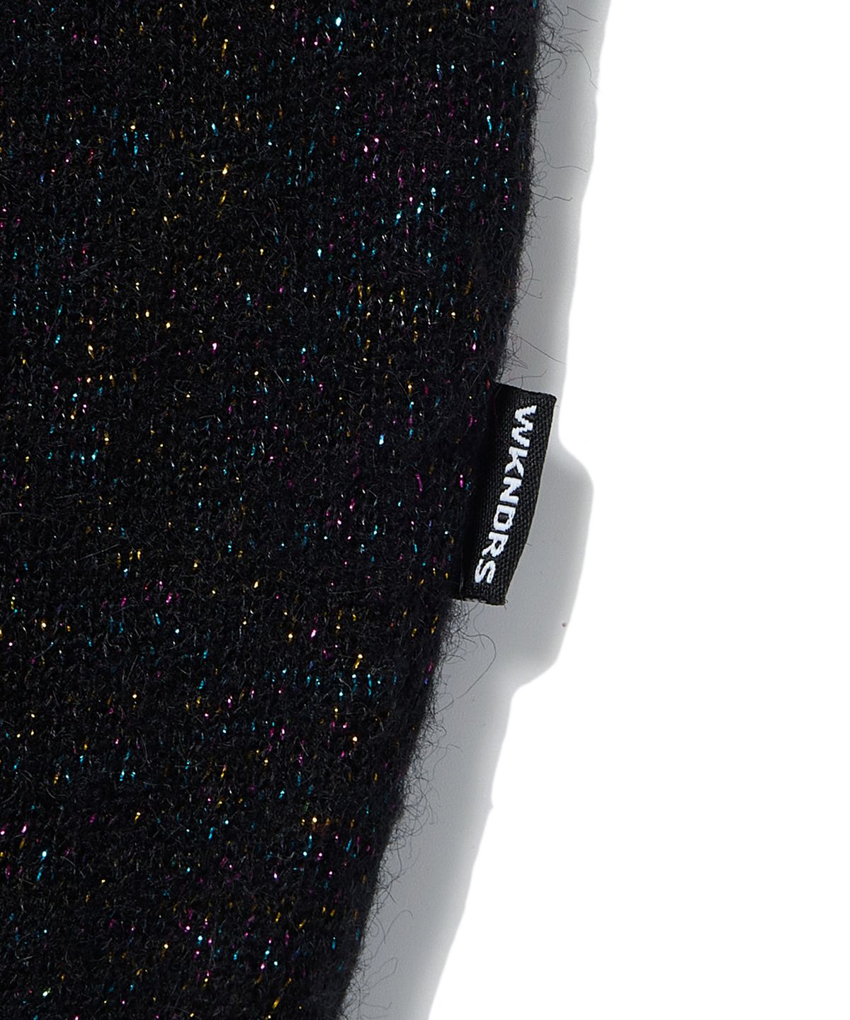 위캔더스(WKNDRS) METALIC KNITTED ZIPUP HOODIE (BLACK)