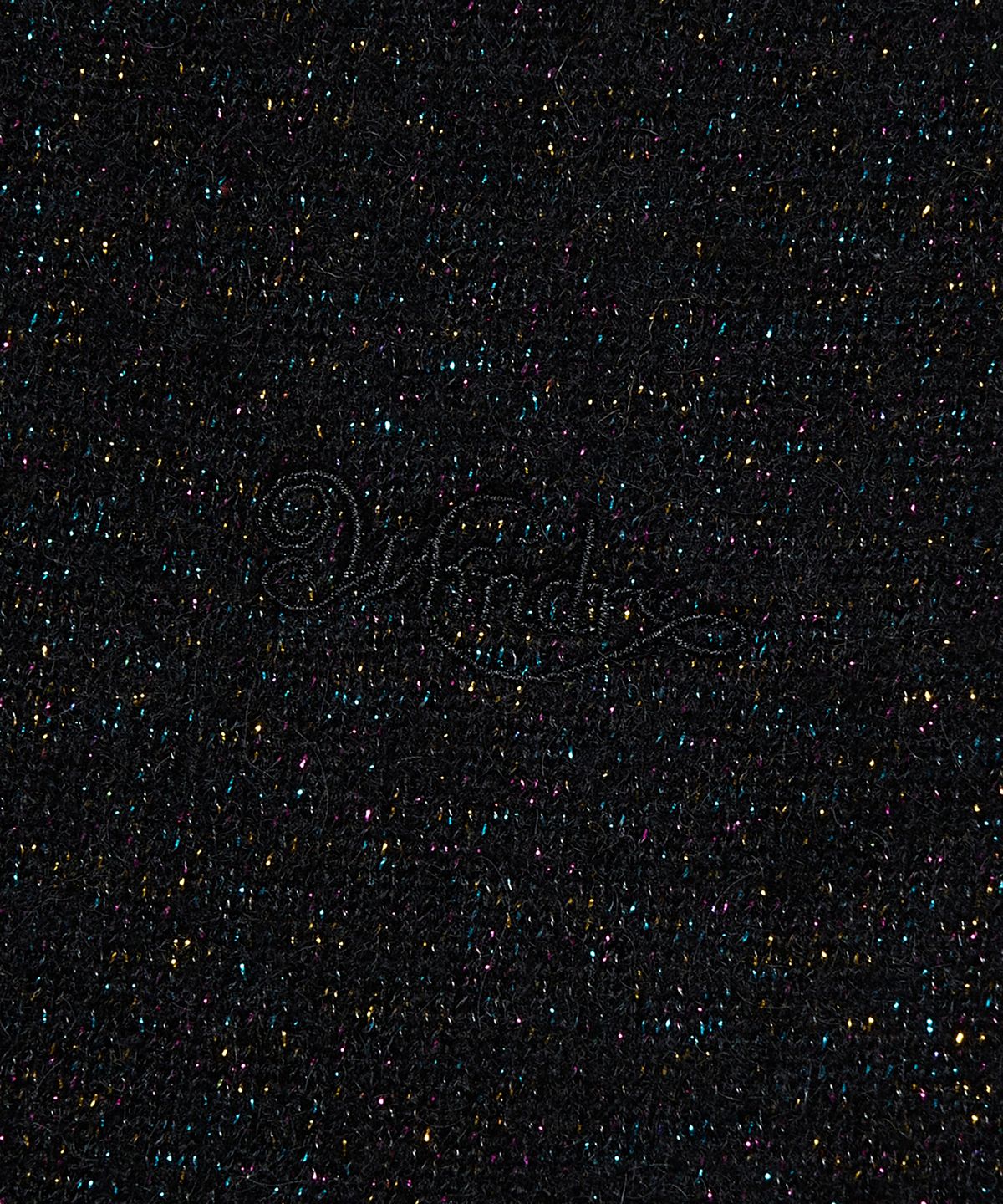 위캔더스(WKNDRS) METALIC KNITTED ZIPUP HOODIE (BLACK)