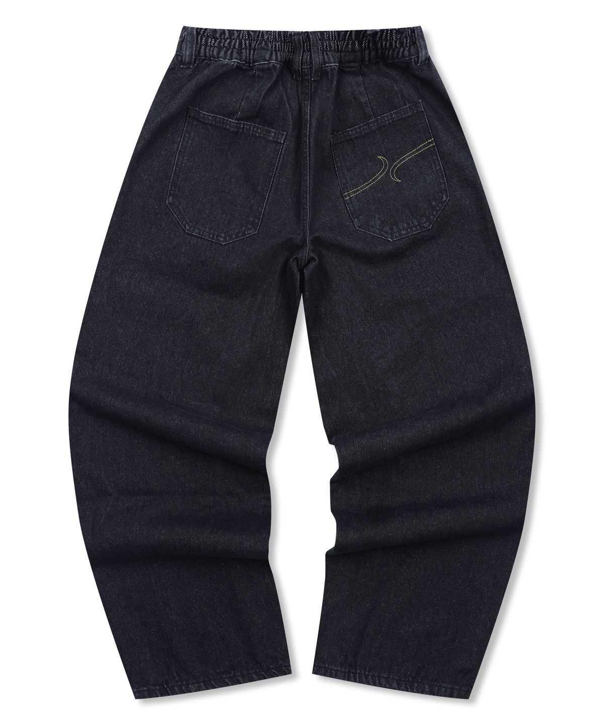엑스톤즈(XTONZ) XP276 티안 스터드 와이드 데님 팬츠 (BLACK)