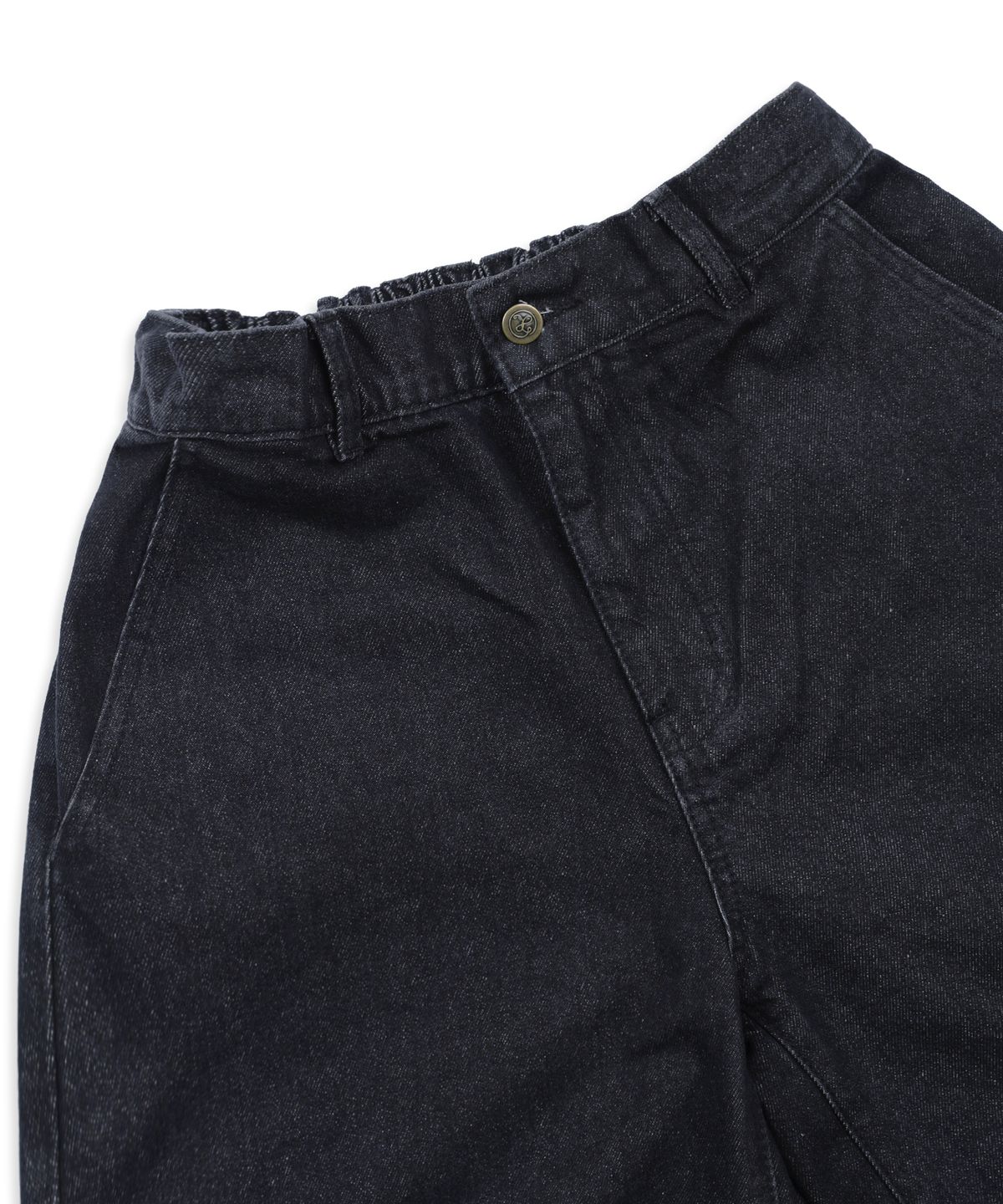 엑스톤즈(XTONZ) XP276 티안 스터드 와이드 데님 팬츠 (BLACK)
