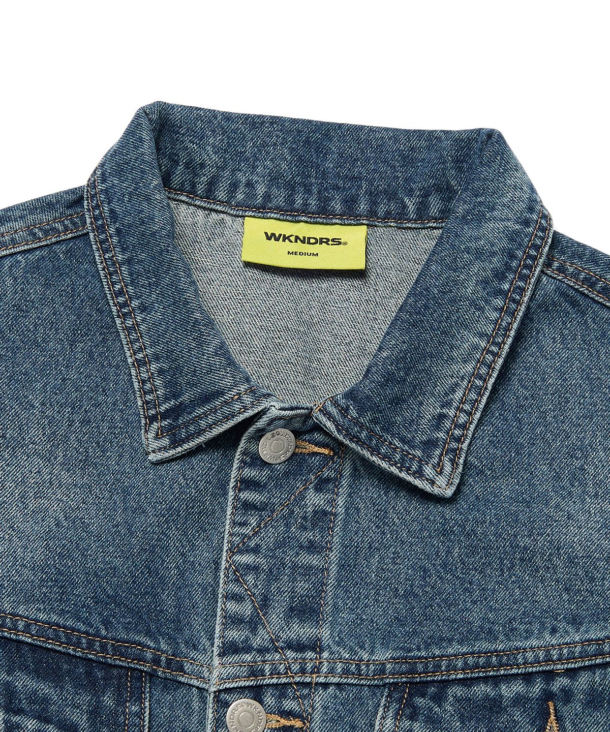 위캔더스(WKNDRS) OPEN SEAM TRUCKER JK (DENIM)