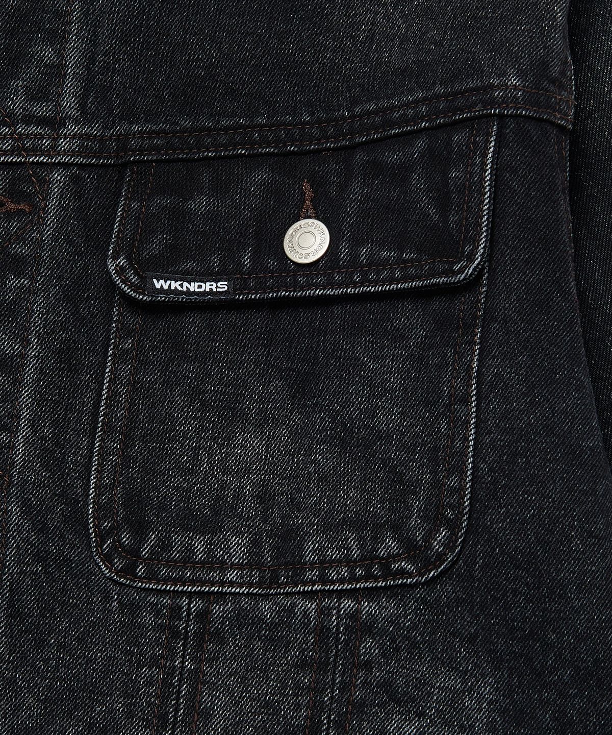위캔더스(WKNDRS) OPEN SEAM TRUCKER JK (BLACK)