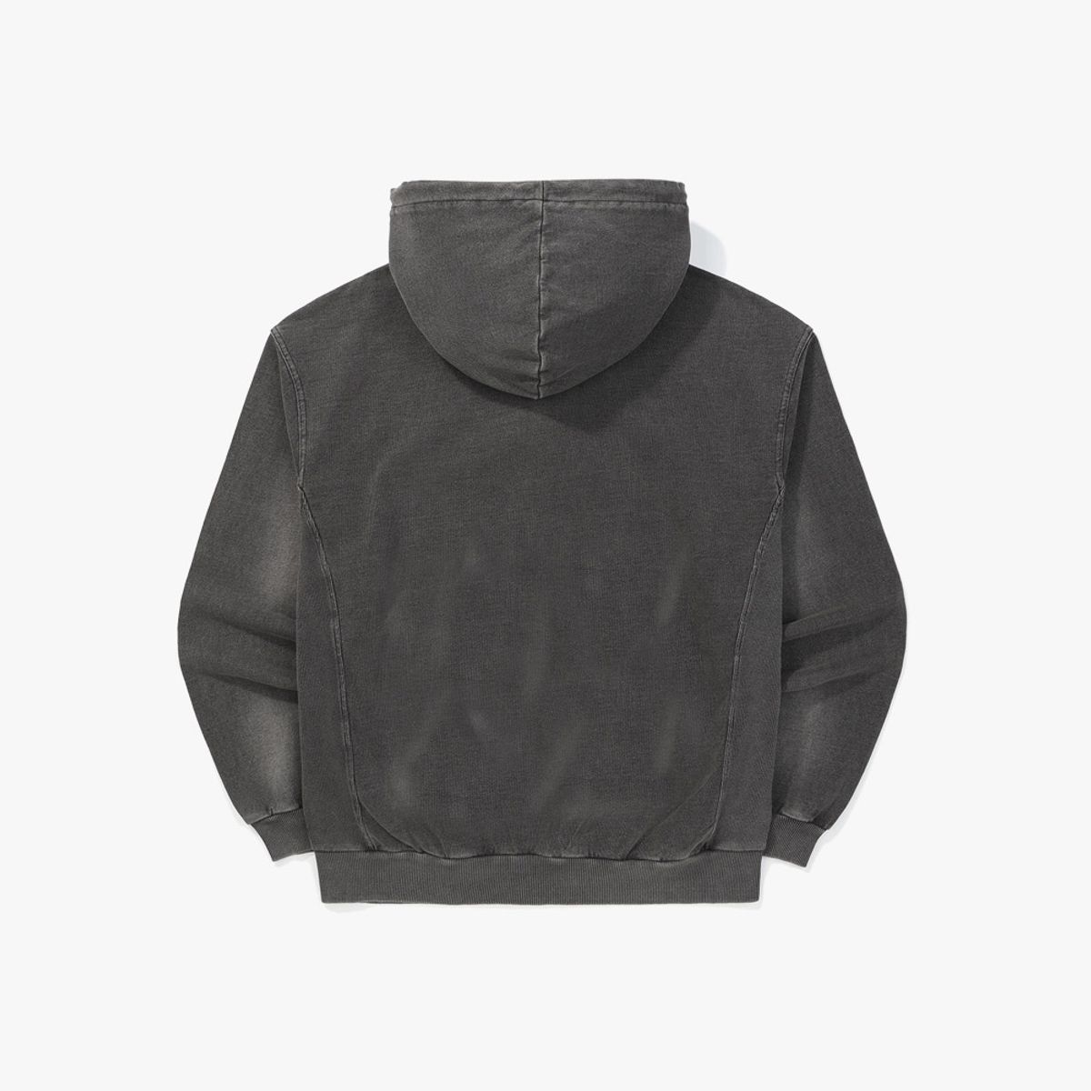 디아도라(diadora) 스프레이 워싱 데님 스웻 후드집업 BLACK