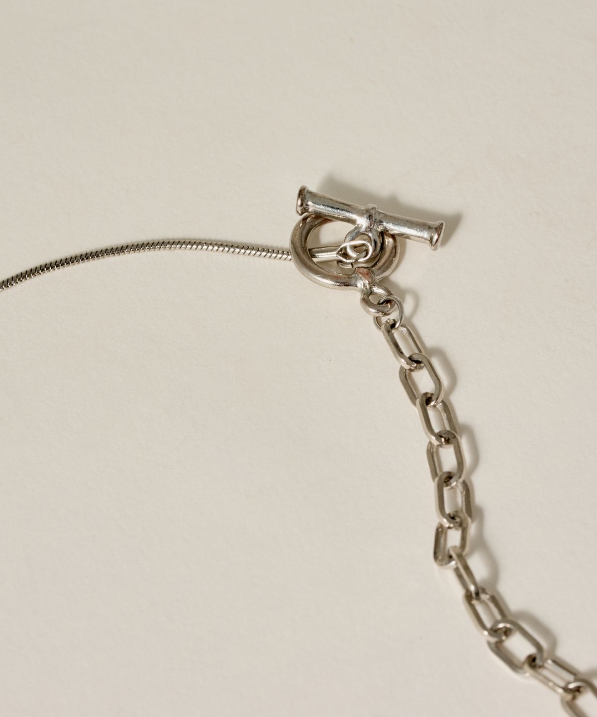 노비스도쿄(NOVICE TOKYO) 믹스 롱 체인 목걸이 Mix Long Chain Necklace / Silver