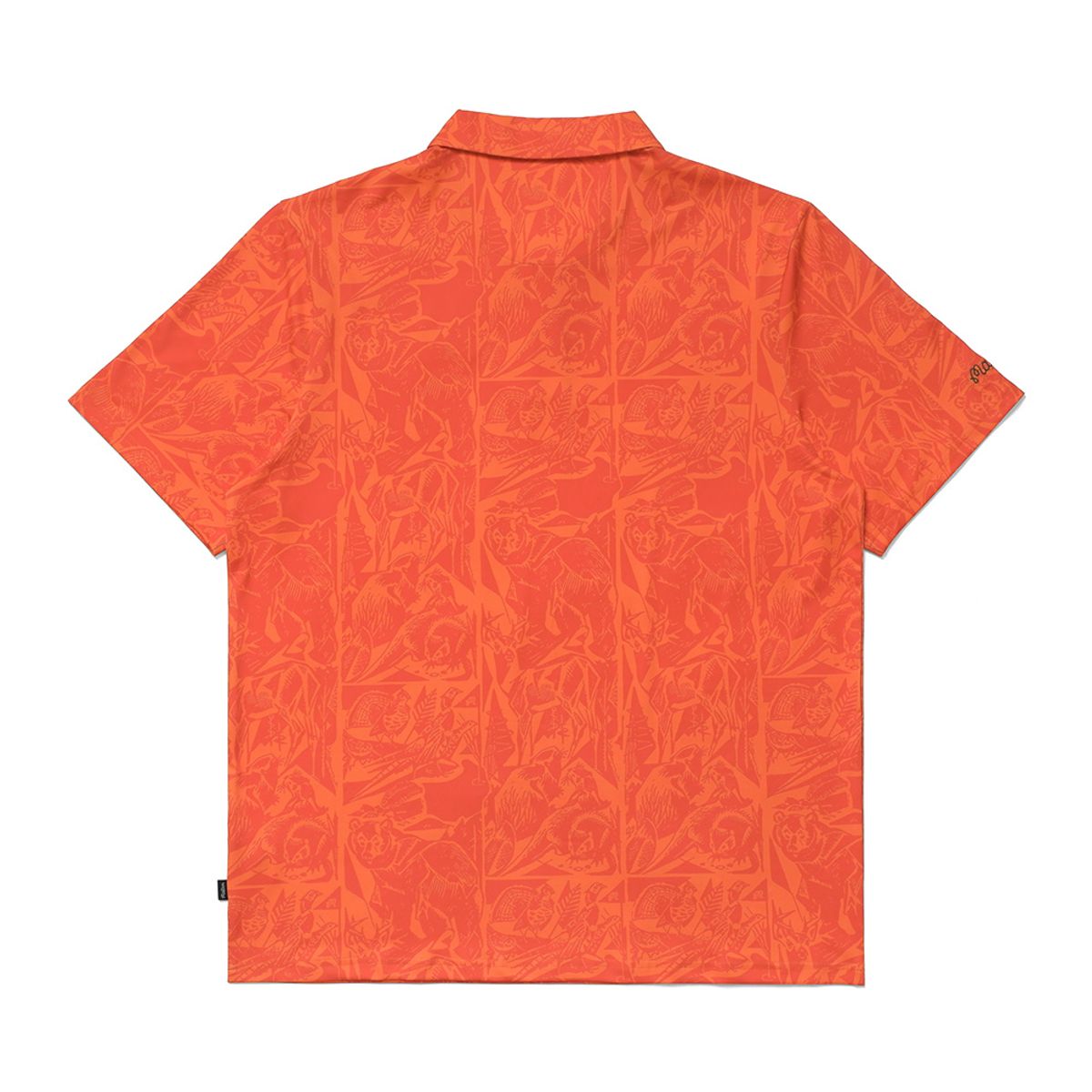 말본 골프(MALBON GOLF) [HUNT CLUB] 패턴 카라 티셔츠 ORANGE (MAN)