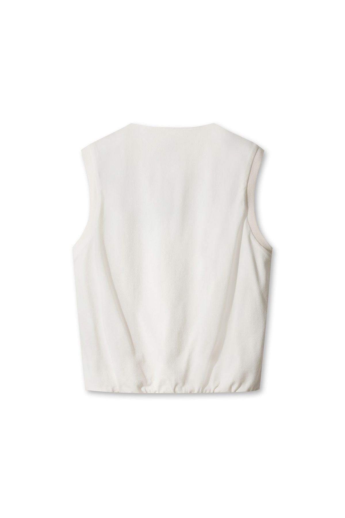 왁(WAAC) Women Knit hybrid vest WWVAA25604IVX
