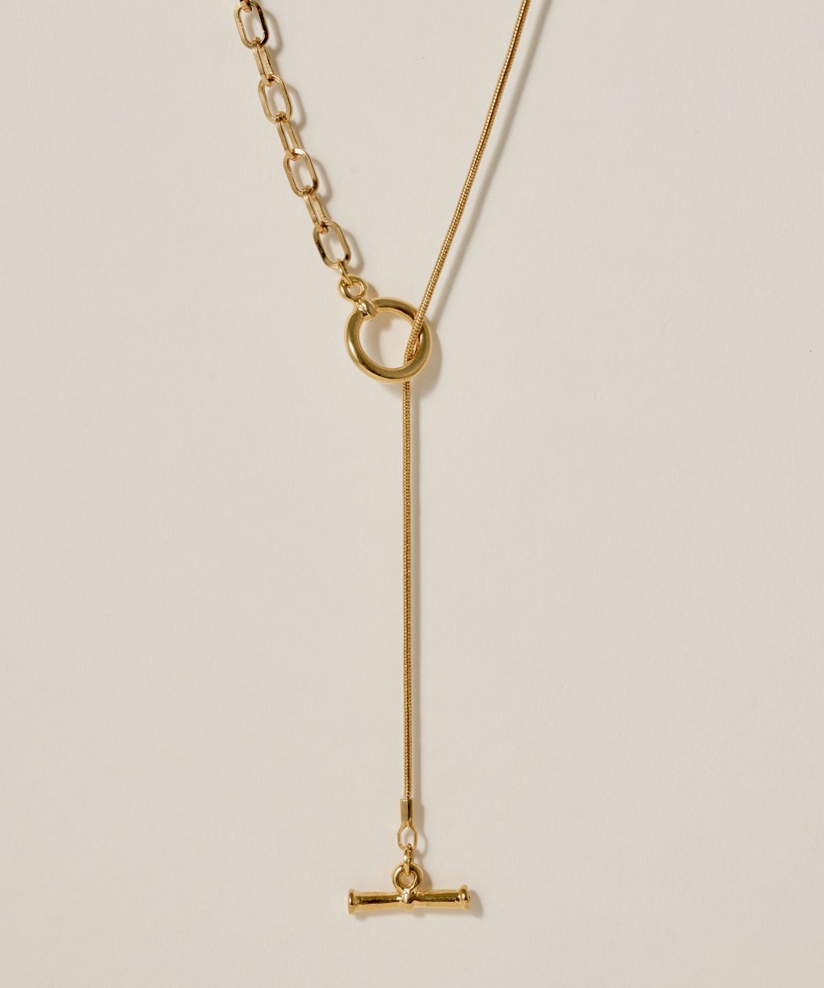 노비스도쿄(NOVICE TOKYO) 믹스 롱 체인 목걸이 Mix Long Chain Necklace / Gold