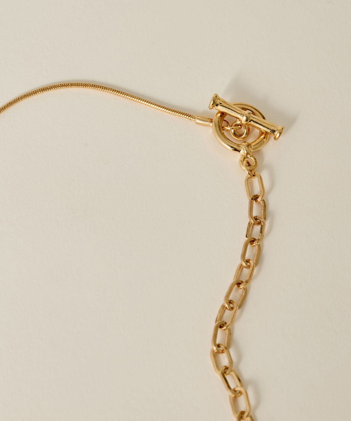 노비스도쿄(NOVICE TOKYO) 믹스 롱 체인 목걸이 Mix Long Chain Necklace / Gold