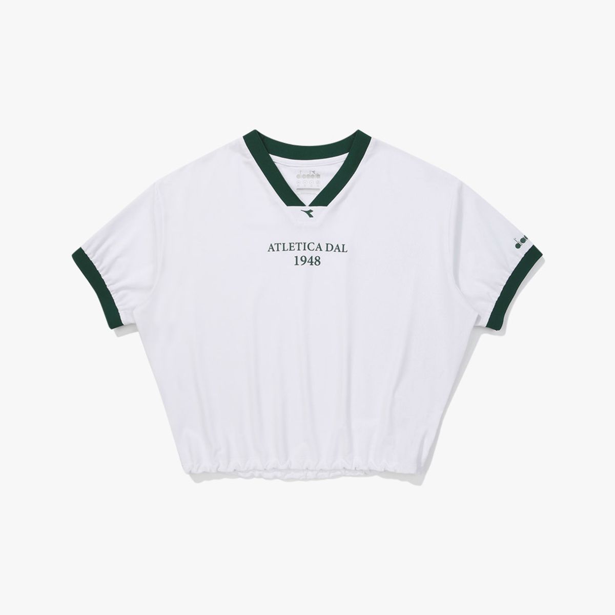 디아도라(diadora) 크롭 반팔 피스테 OFF WHITE