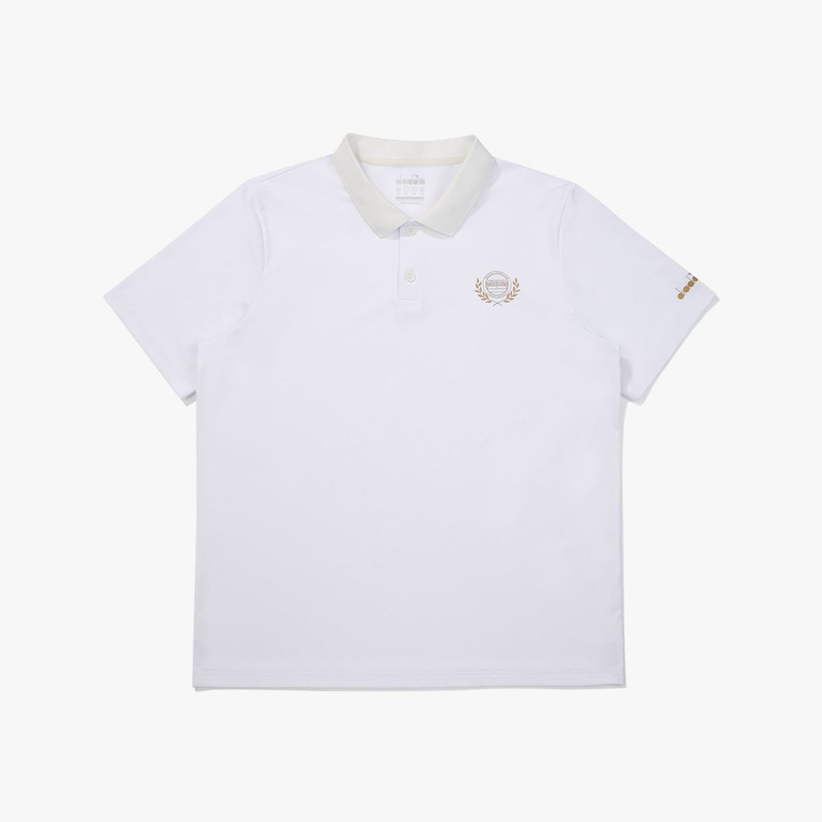 디아도라(diadora) 퍼포먼스 카라 반팔 티셔츠 OFF WHITE
