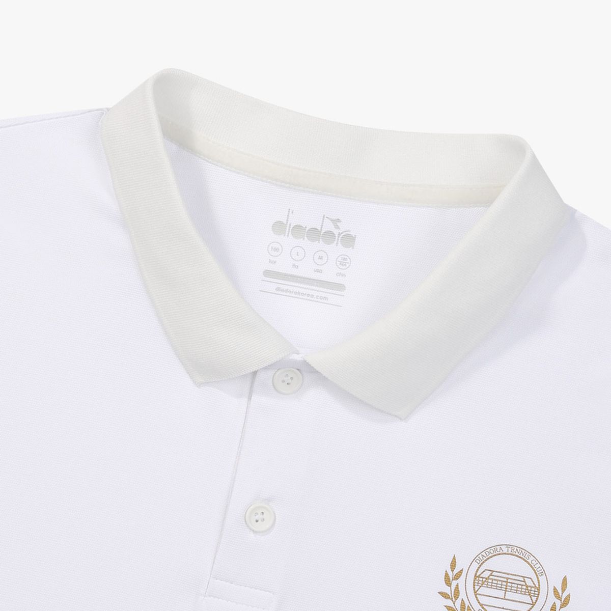 디아도라(diadora) 퍼포먼스 카라 반팔 티셔츠 OFF WHITE