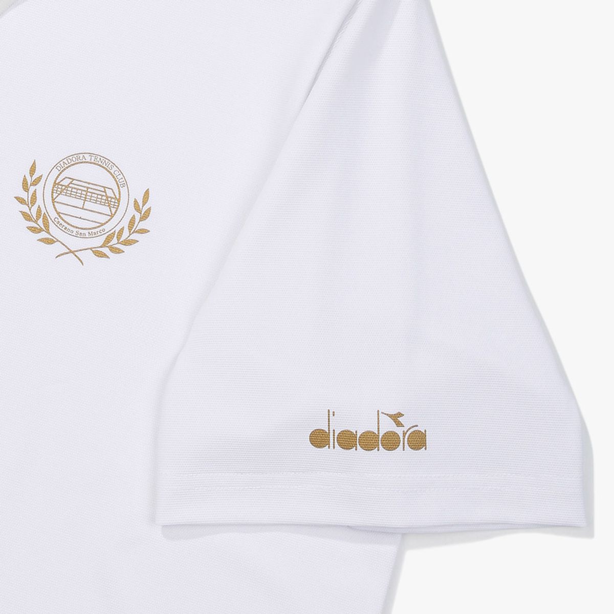 디아도라(diadora) 퍼포먼스 카라 반팔 티셔츠 OFF WHITE