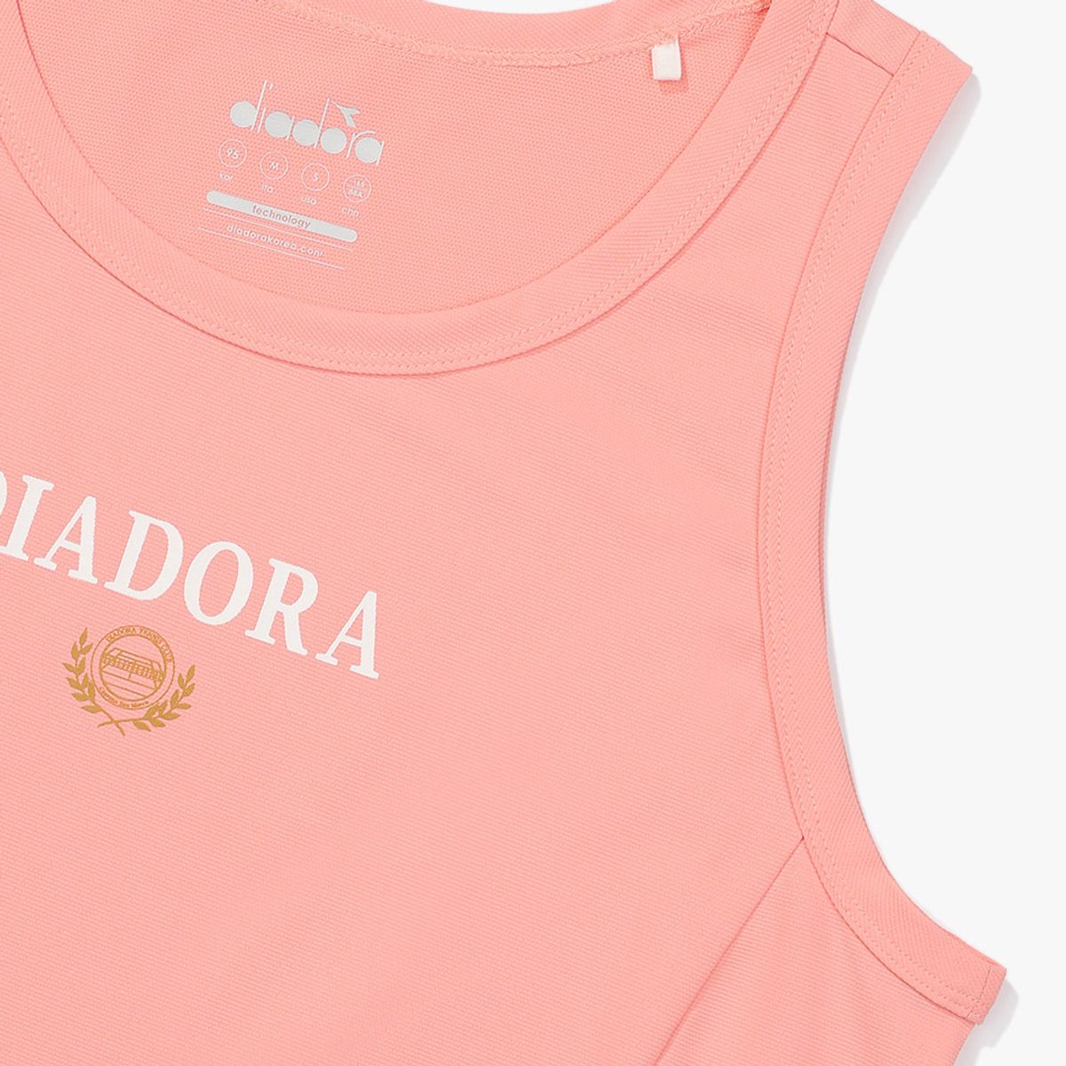 디아도라(diadora) 라운드넥 슬리브리스 우먼 CORAL