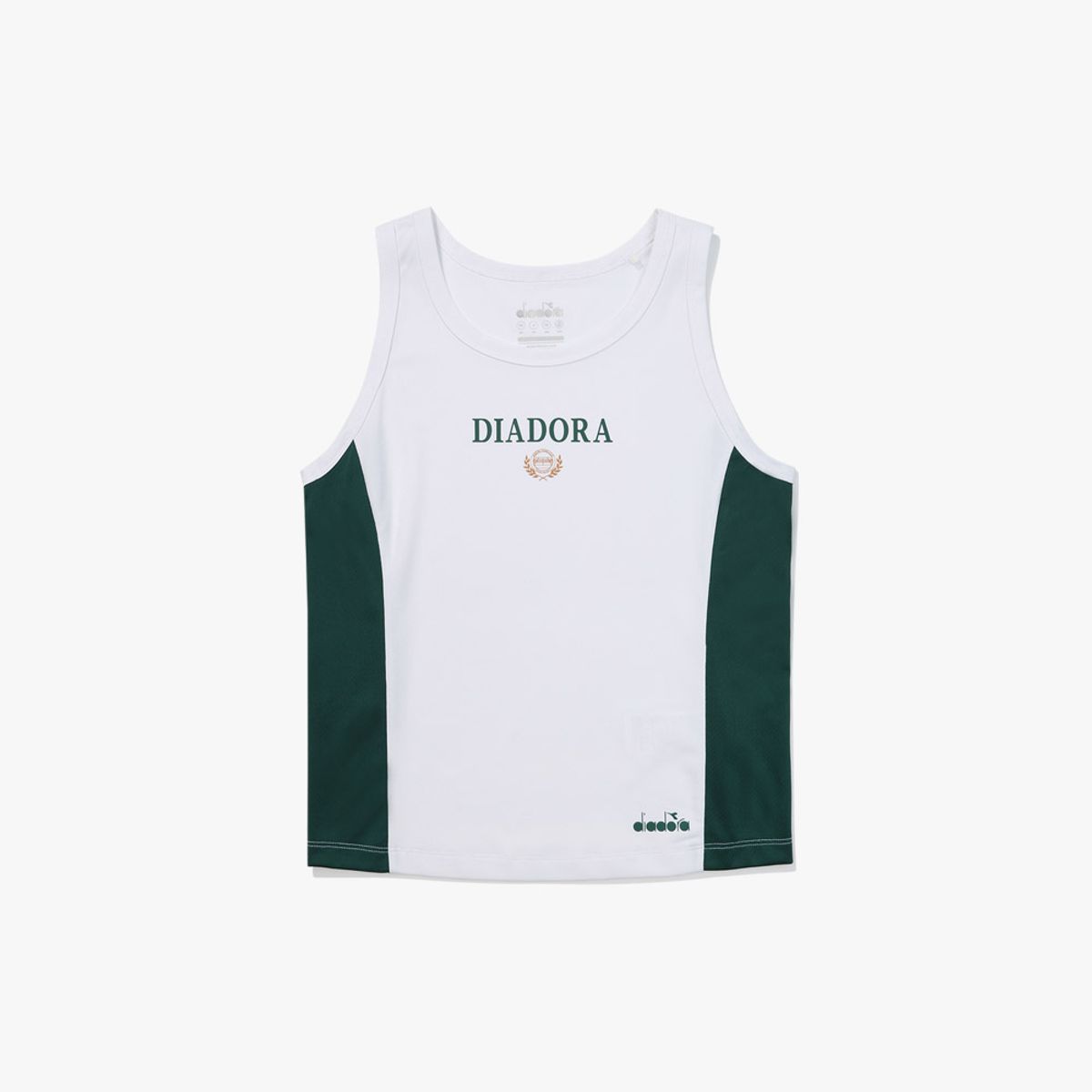디아도라(diadora) 라운드넥 슬리브리스 우먼 OFF WHITE