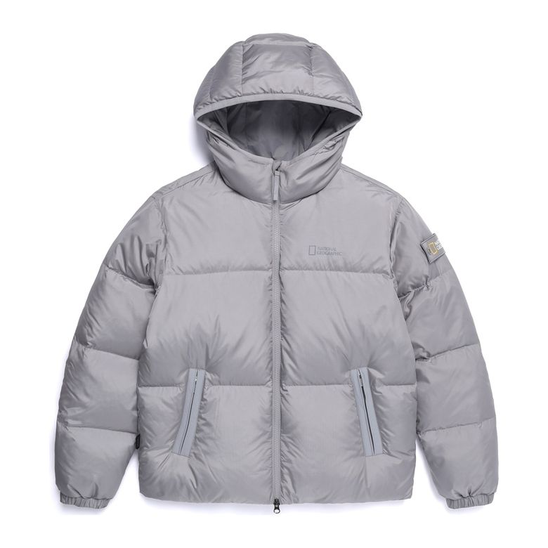 N254UDW971 패딩 후디 구스다운 점퍼 STONE GREY