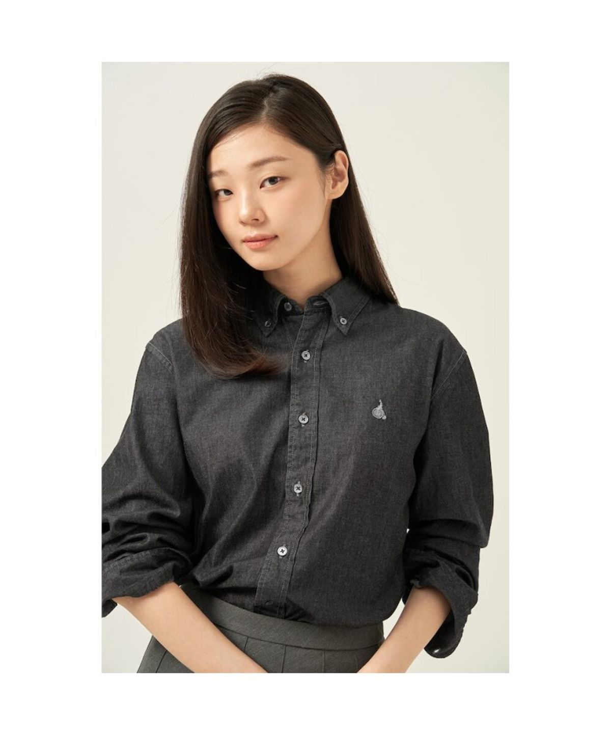 빈폴 멘(BEANPOLE MEN) [Essential] 남녀공용 데님 셔츠  애쉬
