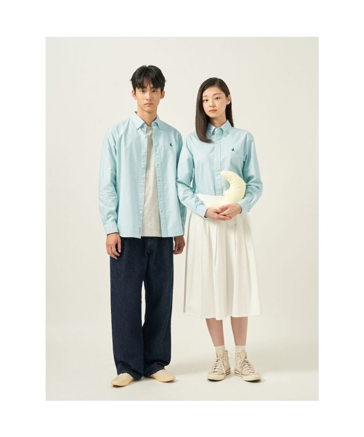 빈폴 멘(BEANPOLE MEN) [Essential] 남녀공용 옥스퍼드 솔리드 셔츠  라이트 그린