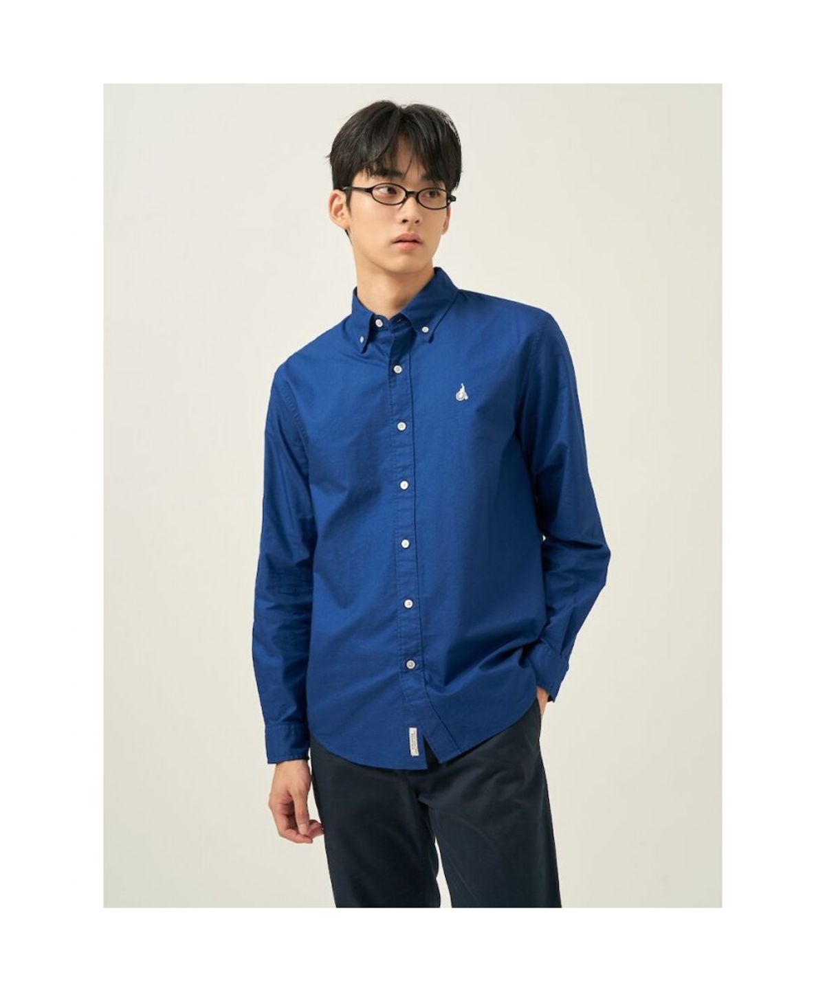 빈폴 멘(BEANPOLE MEN) [Essential] 남녀공용 옥스퍼드 솔리드 셔츠  블루