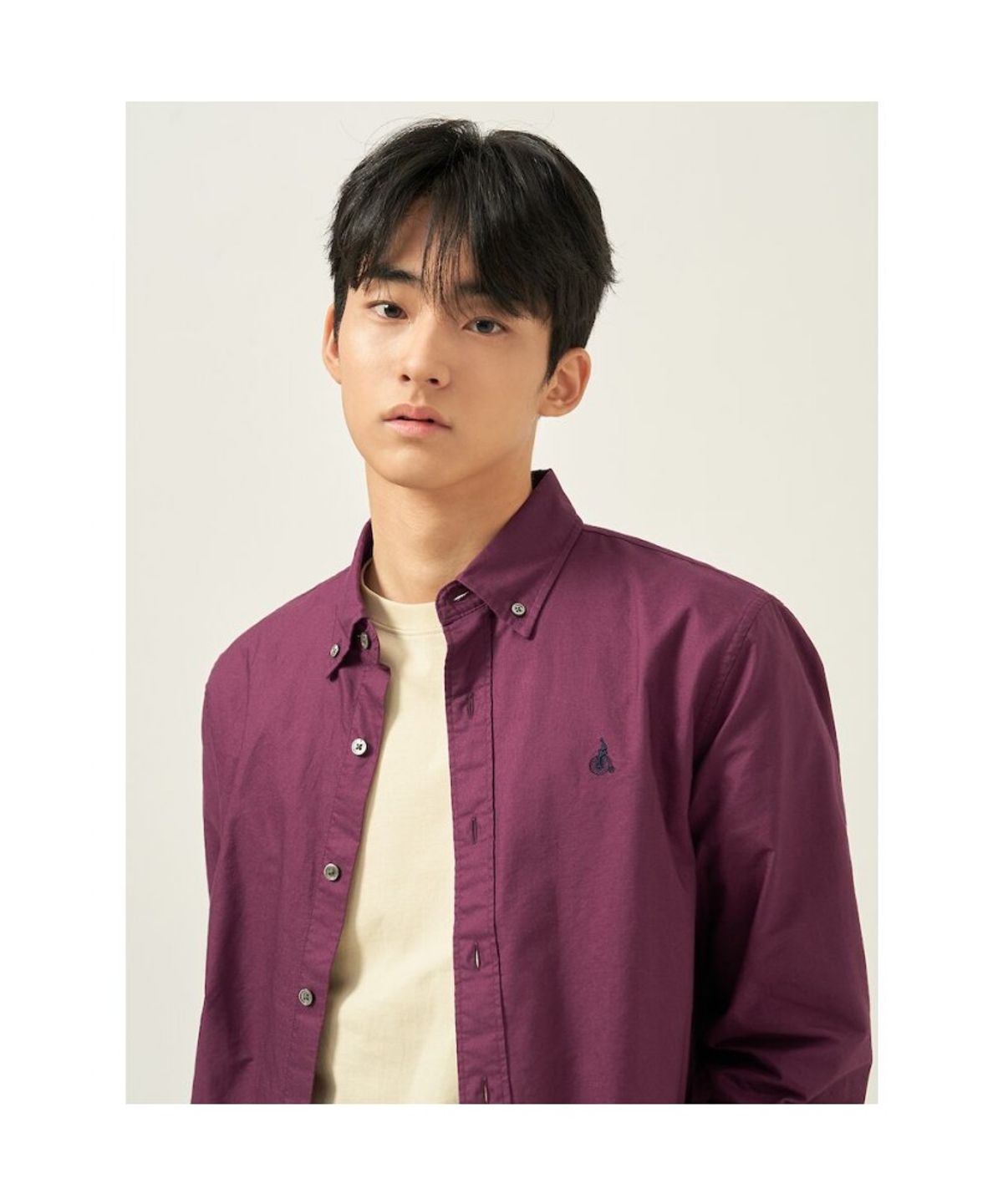 빈폴 멘(BEANPOLE MEN) [Essential] 남녀공용 옥스퍼드 솔리드 셔츠  와인