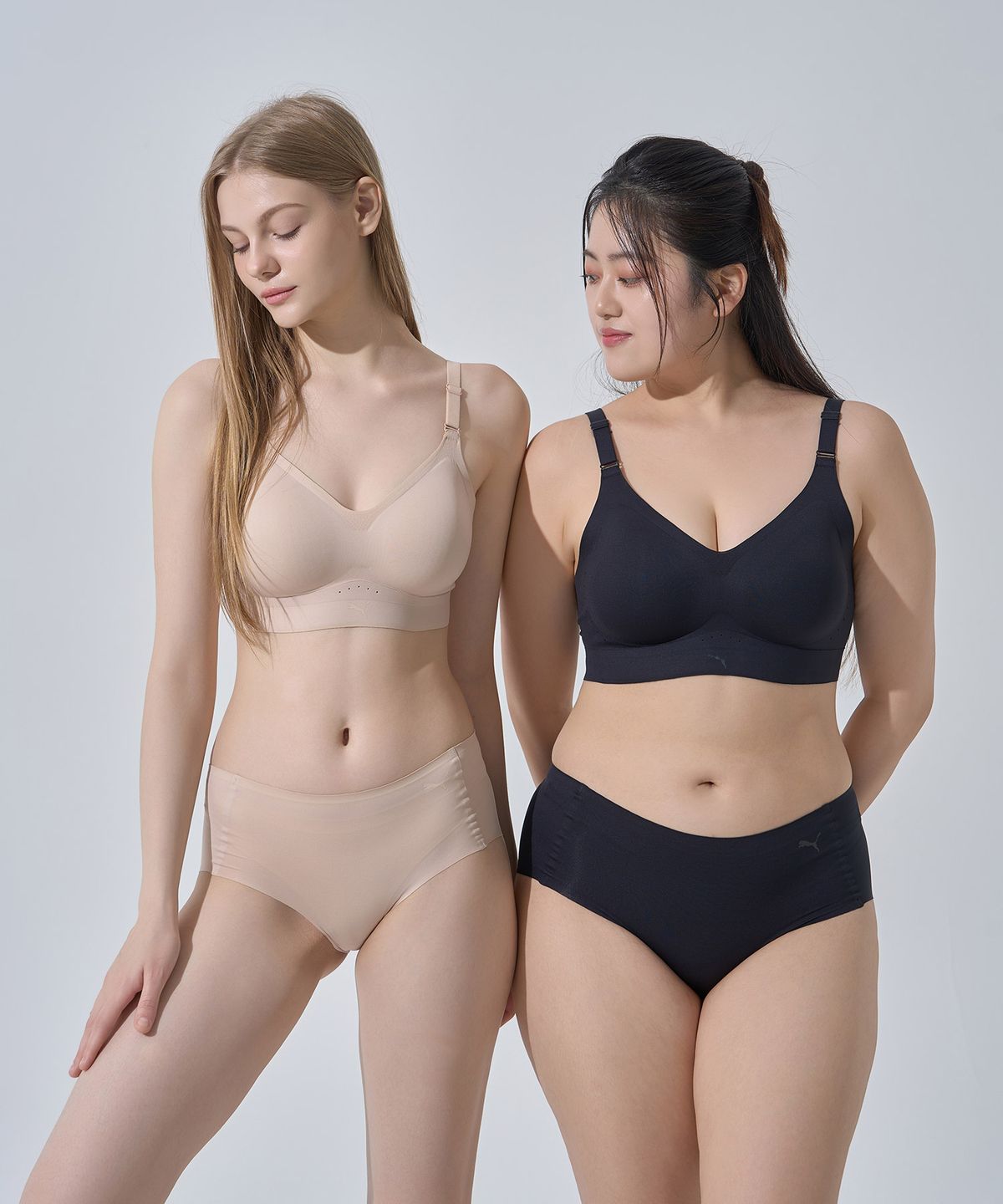 푸마 바디웨어(PUMA BODYWEAR) [2PACK] 코어라인 브라 끈형
