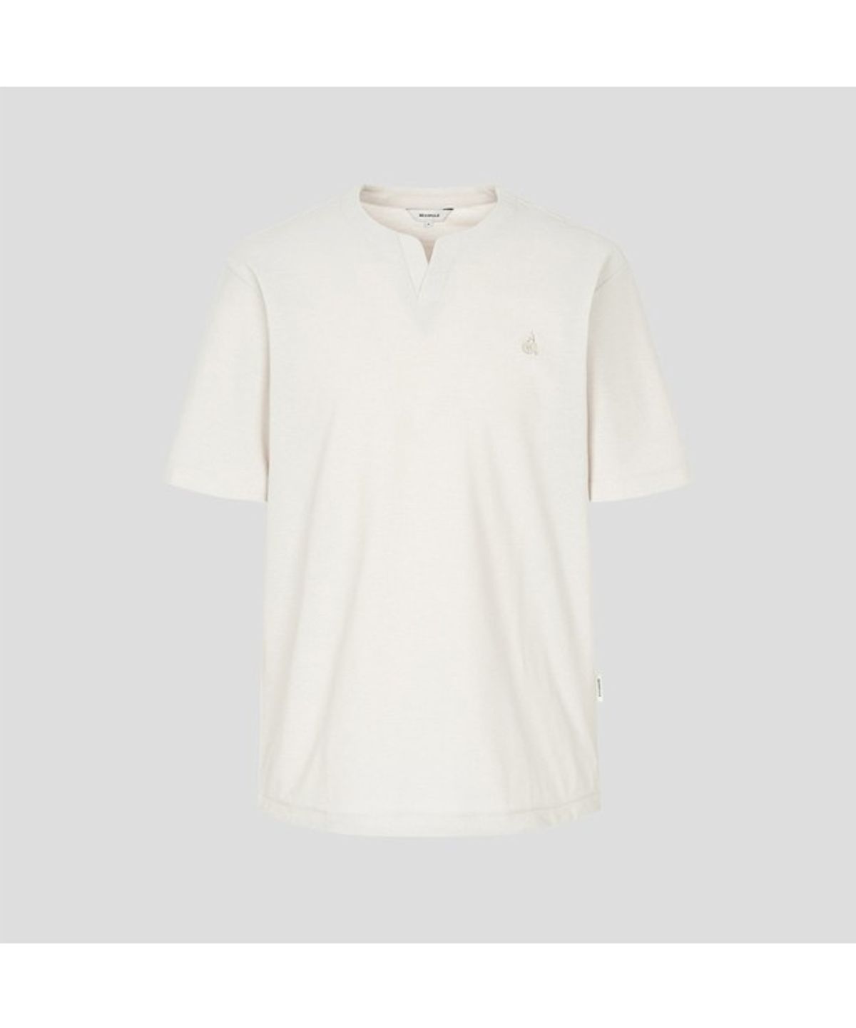 빈폴 멘(BEANPOLE MEN) 메쉬 슬릿넥 반소매 티셔츠  아이보리