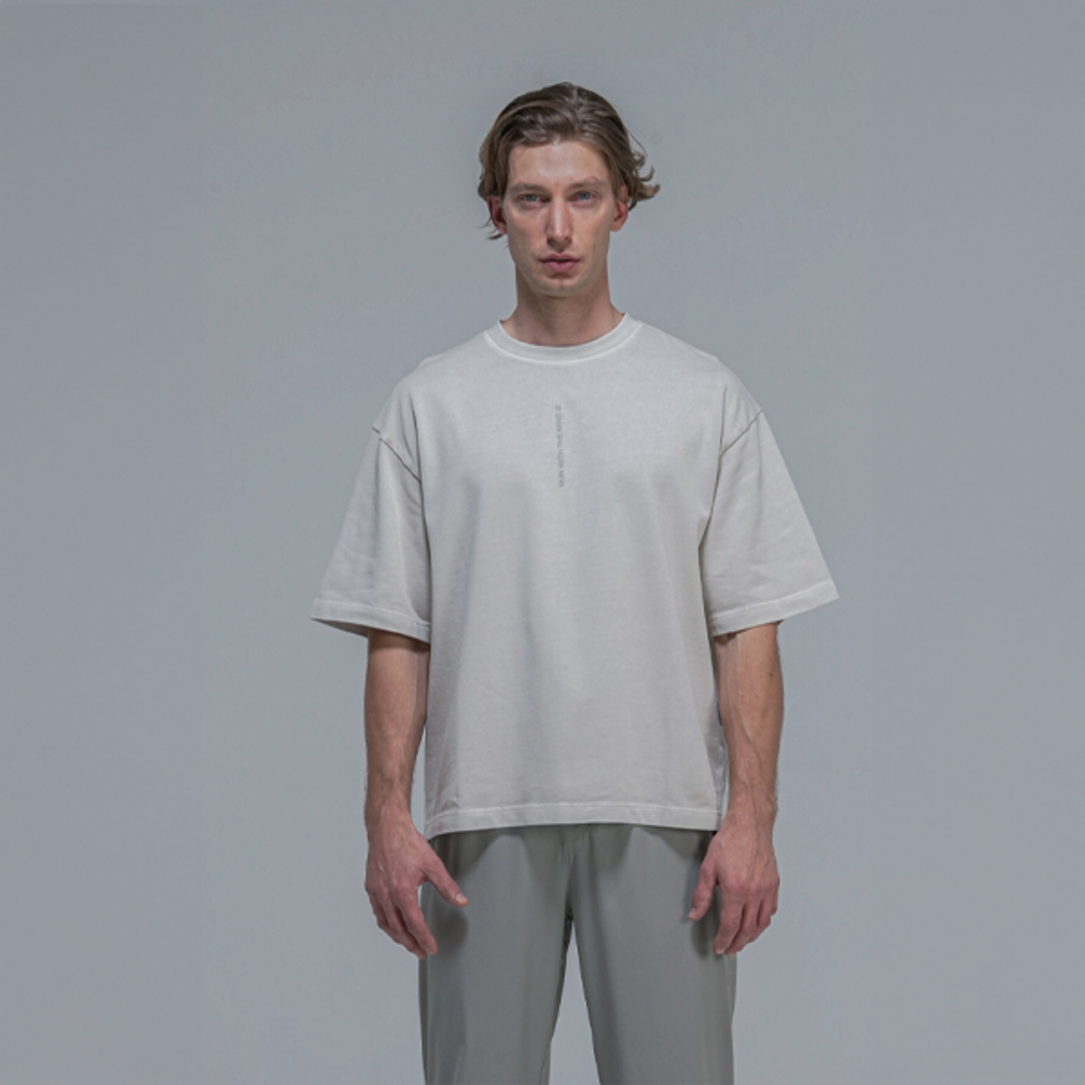 H.쿠모리(H.KOUMORI) M - 25 - Boulder T-Shirt - Sand