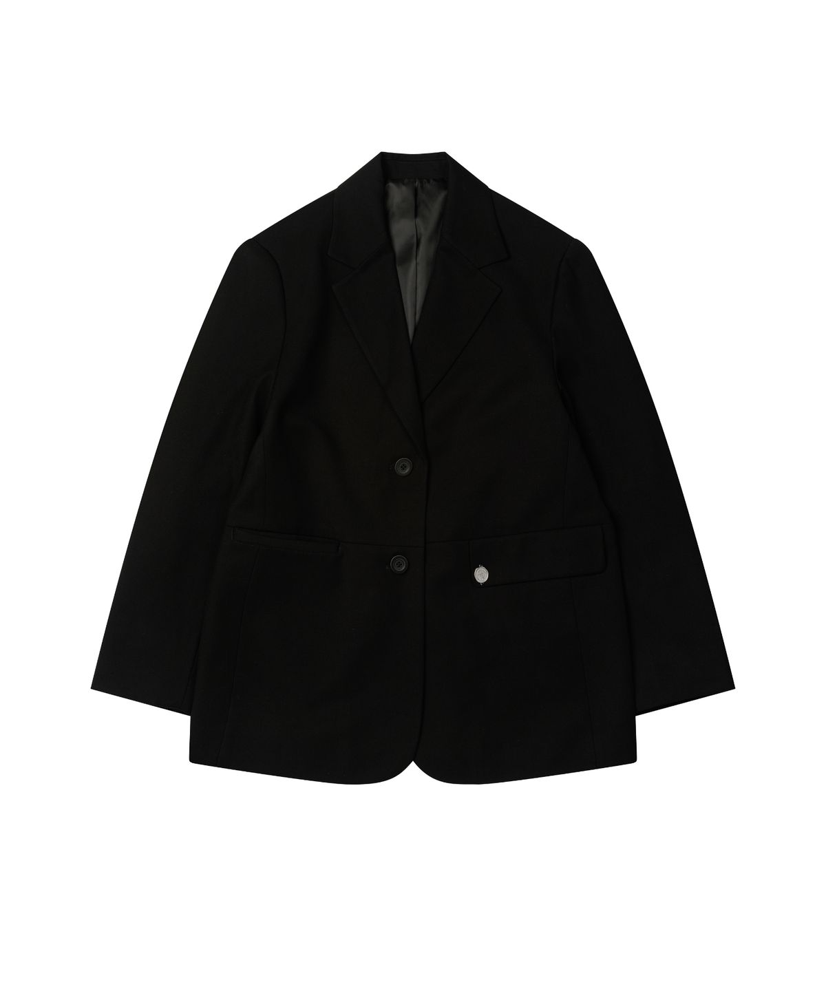 레더리(LEATHERY) 어반 베이직 싱글 블레이저 [BLACK]