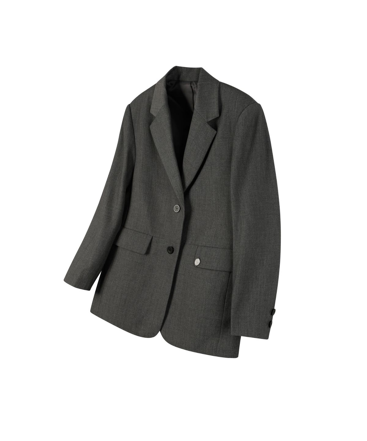 레더리(LEATHERY) 어반 베이직 싱글 블레이저 [BLACK]
