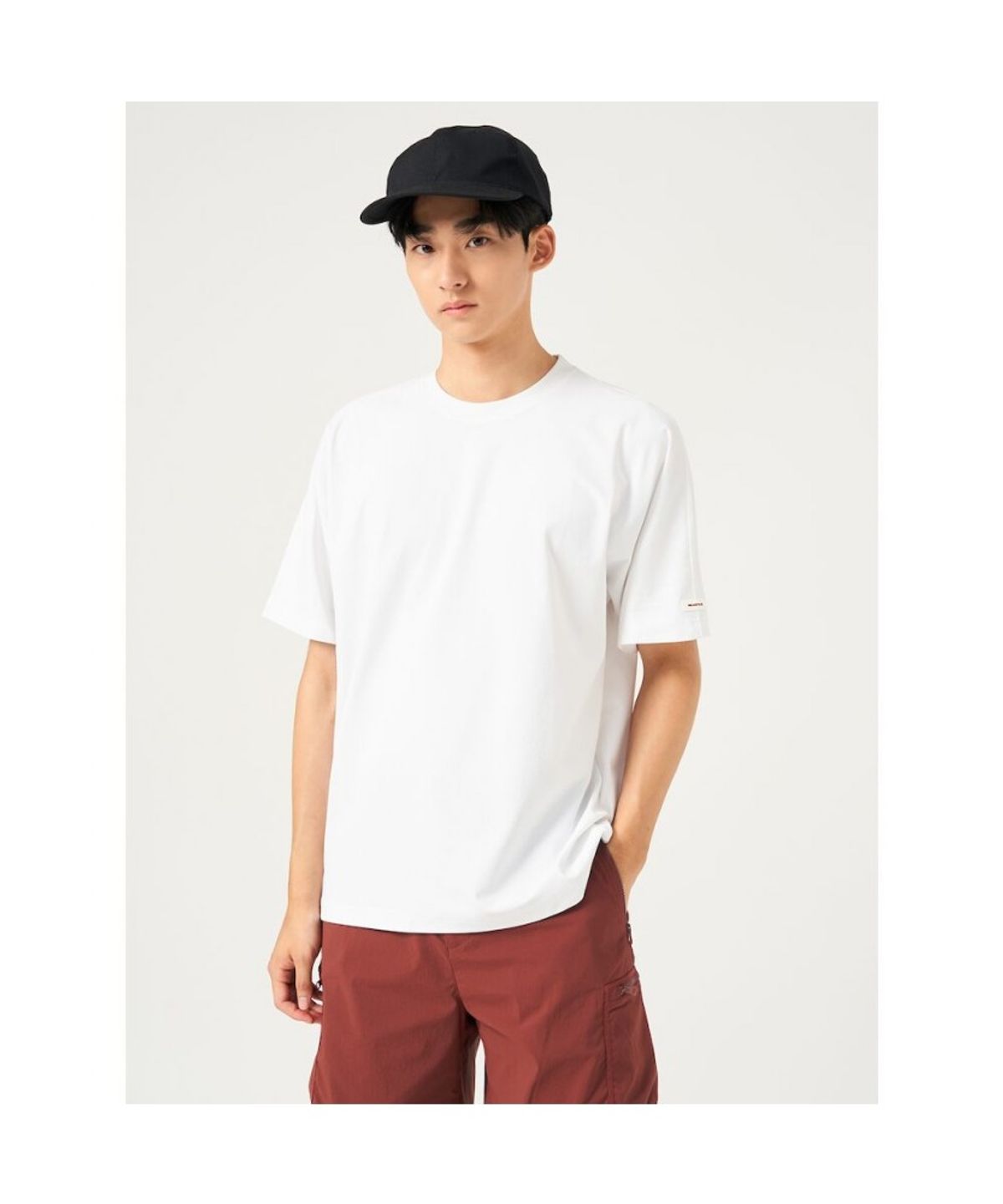 빈폴 멘(BEANPOLE MEN) [BEANPOLEKNAP] 라운드 티셔츠  화이트