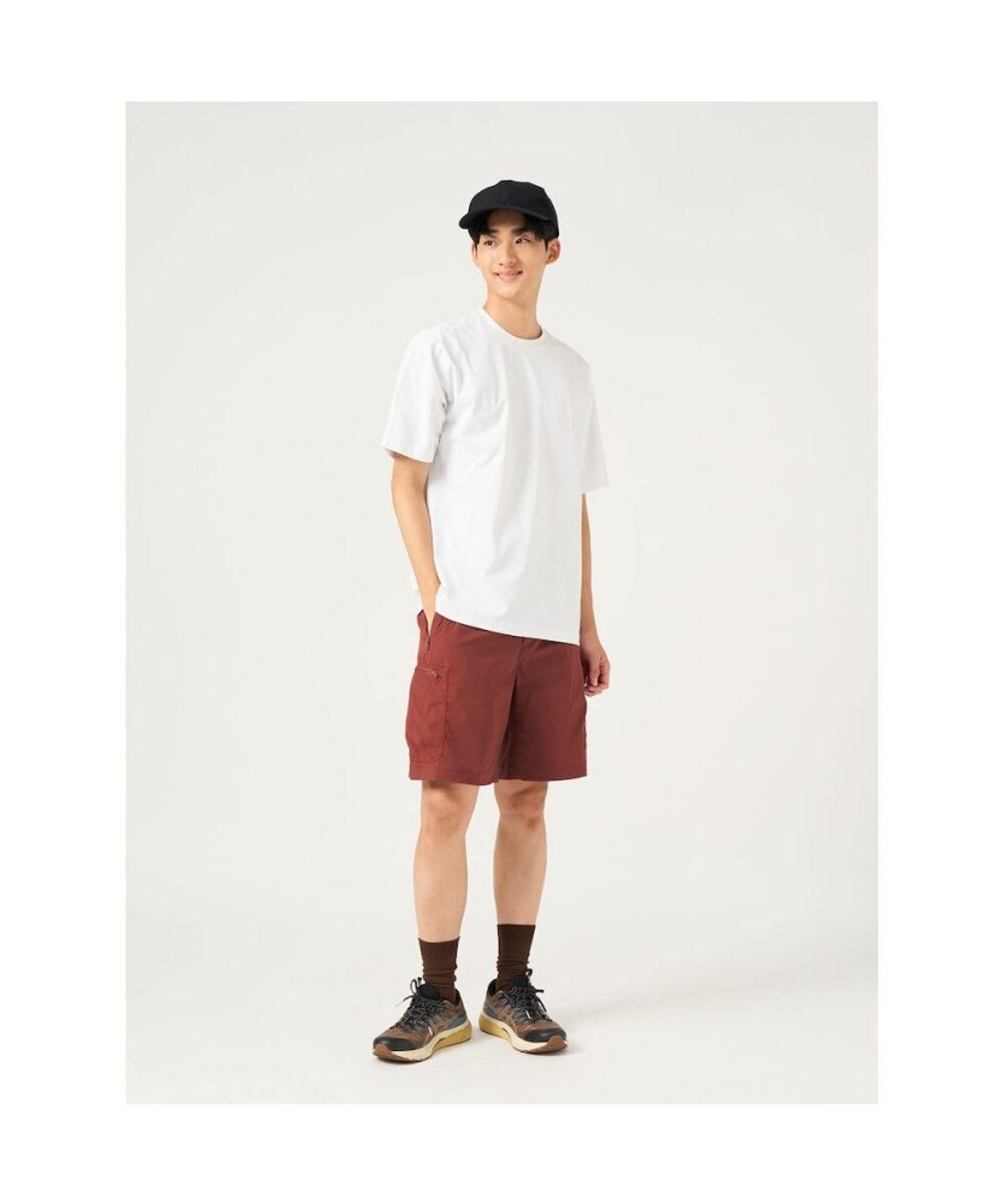 빈폴 멘(BEANPOLE MEN) [BEANPOLEKNAP] 라운드 티셔츠  화이트