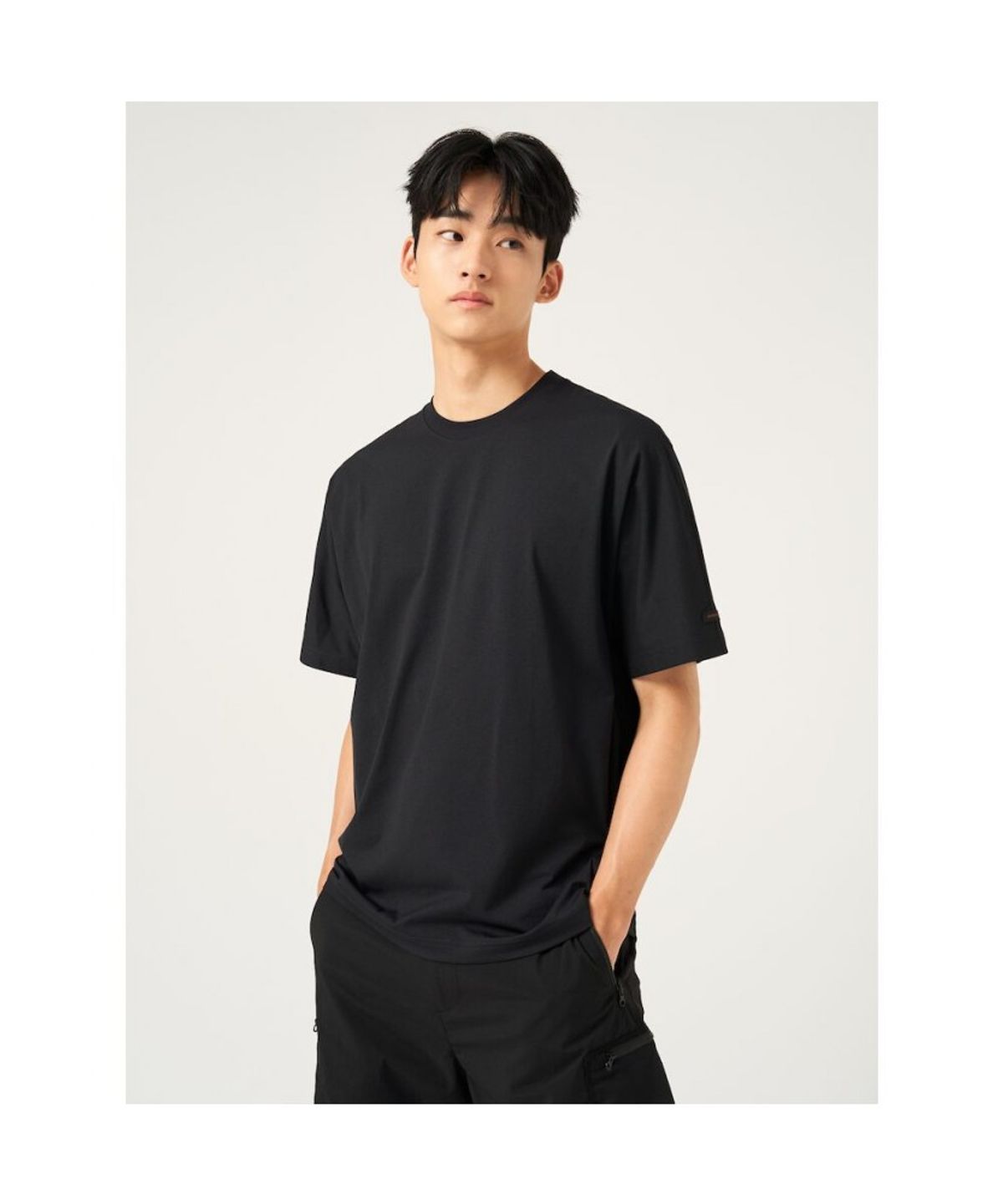 빈폴 멘(BEANPOLE MEN) [BEANPOLEKNAP] 라운드 티셔츠  블랙