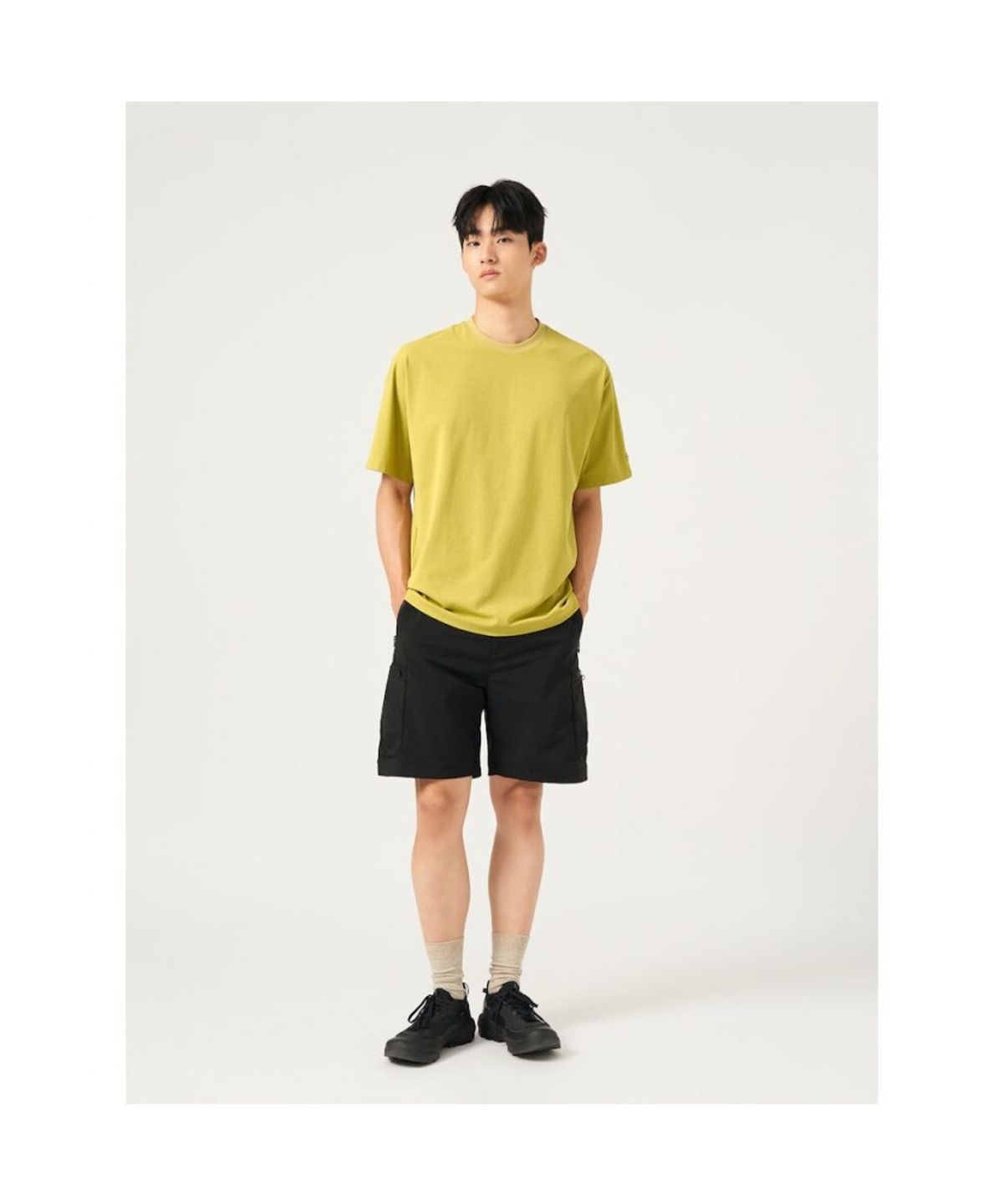 빈폴 멘(BEANPOLE MEN) [BEANPOLEKNAP] 라운드 티셔츠  옐로우