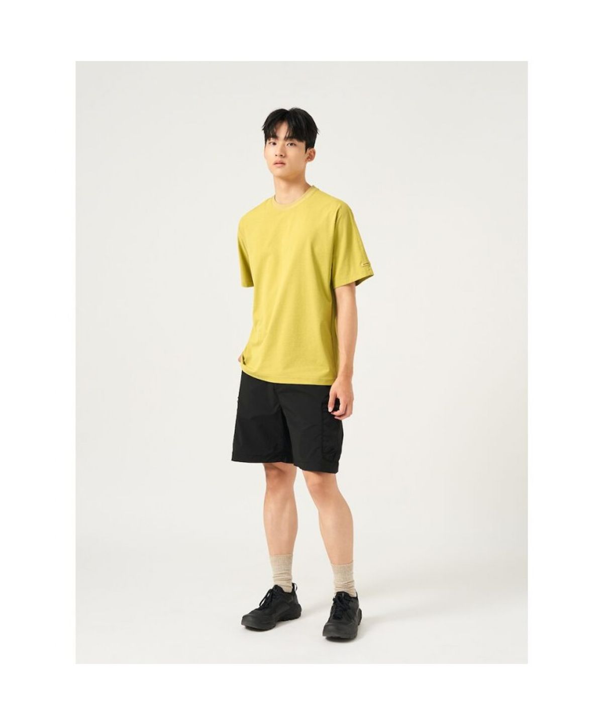 빈폴 멘(BEANPOLE MEN) [BEANPOLEKNAP] 라운드 티셔츠  옐로우