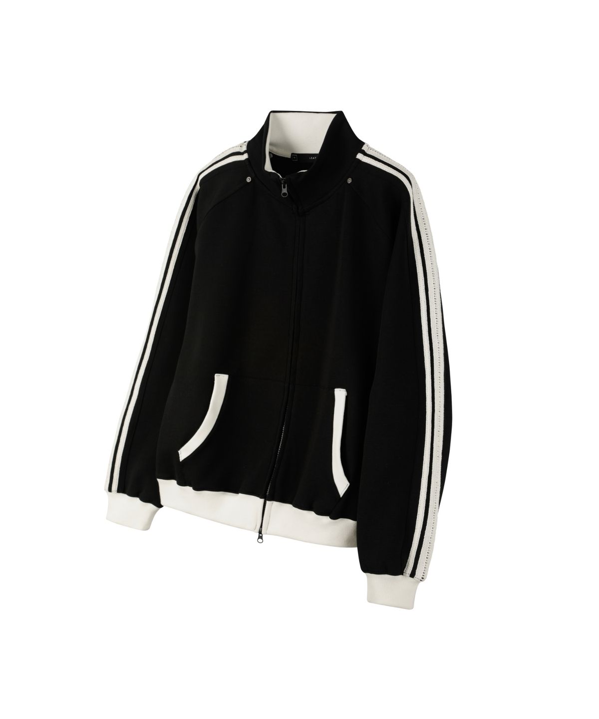 레더리(LEATHERY) 스터드 트랙 집업 자켓 [BLACK]